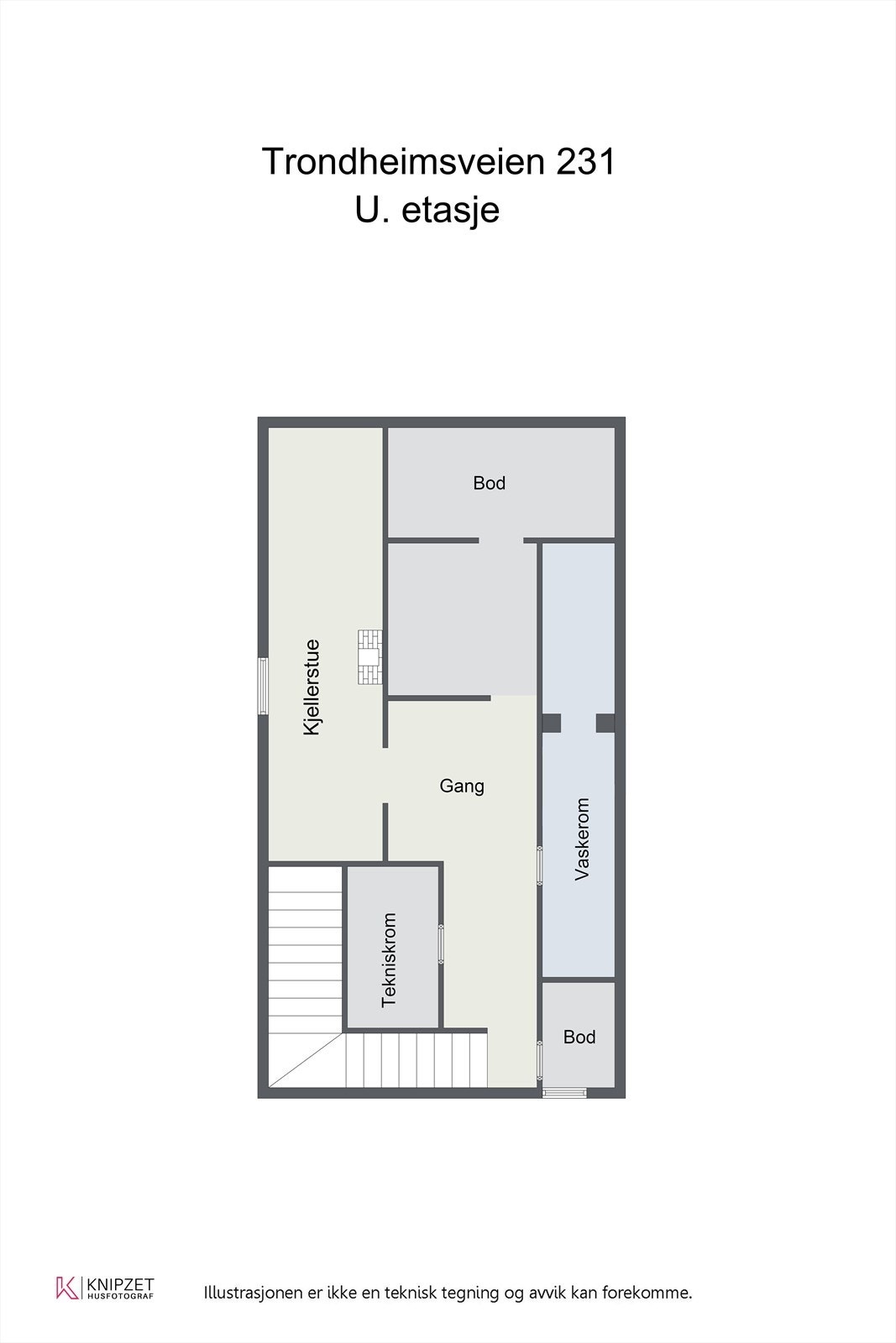 Plantegning kjeller. Galleribilde