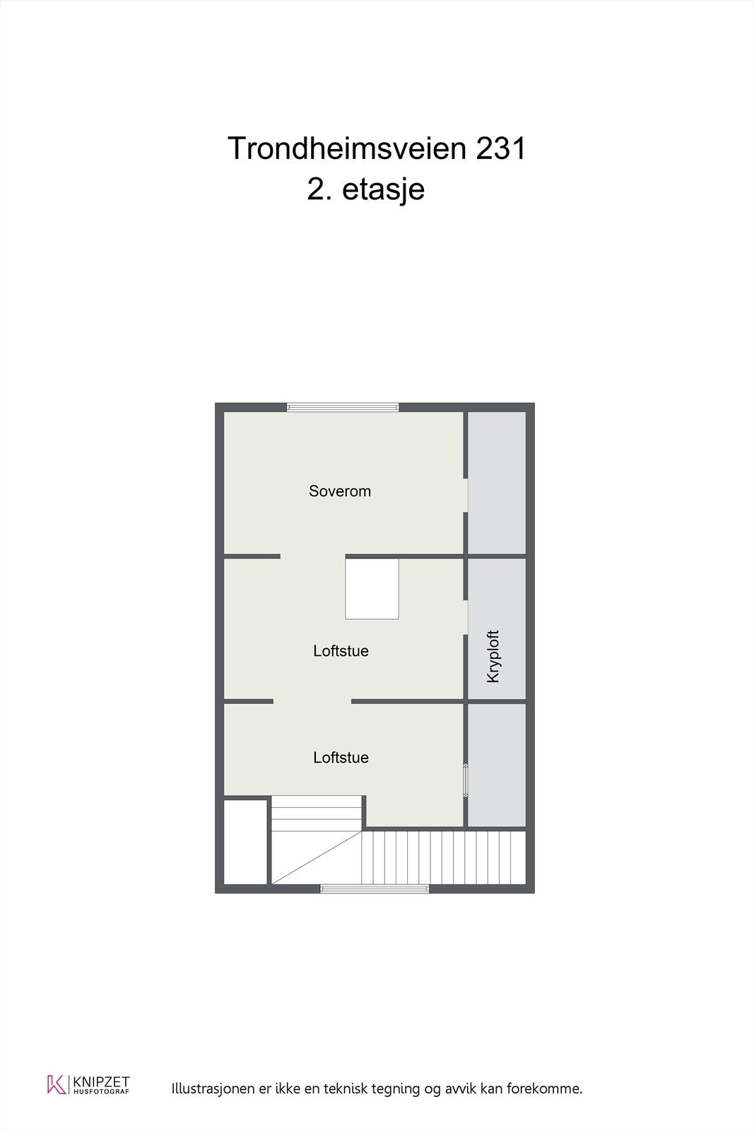 Plantegning loft. Galleribilde