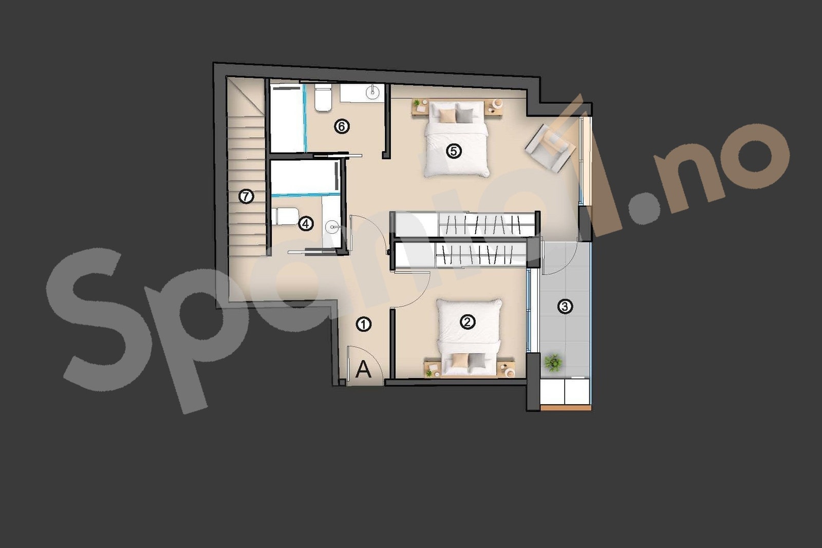 Plantegning 5. etg Galleribilde