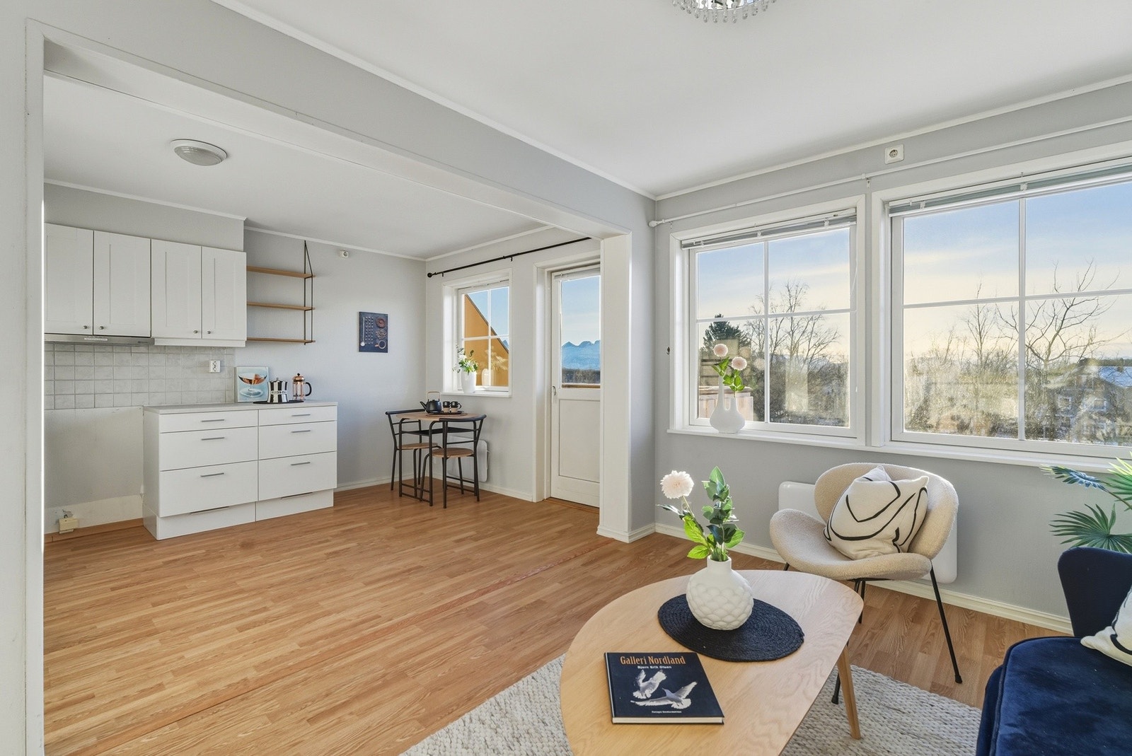 Svært lite innsyn i leiligheten. Galleribilde