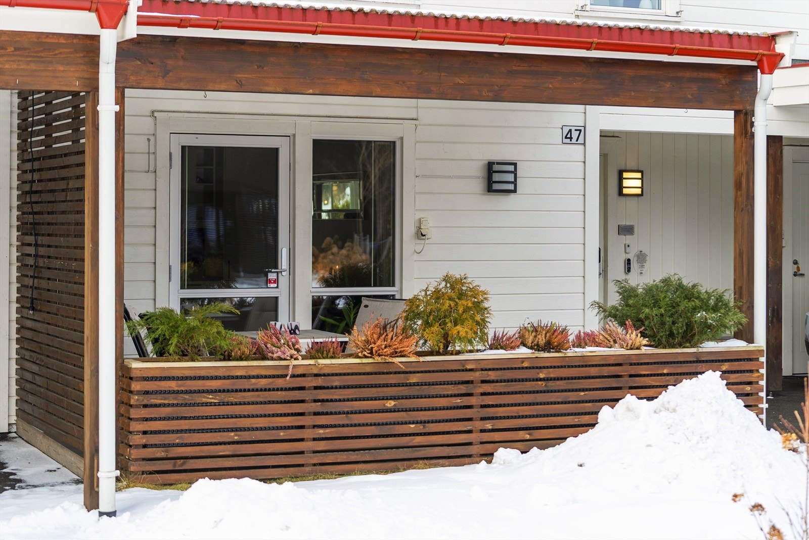 Overbygget terrasse utenfor kjøkken Galleribilde