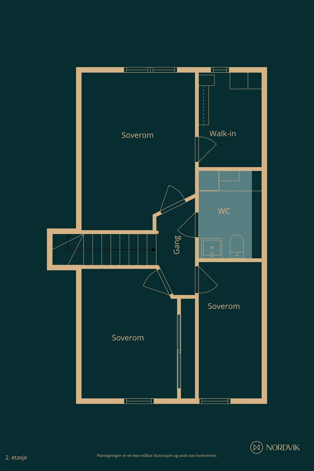 Plantegning 2. etasje Galleribilde