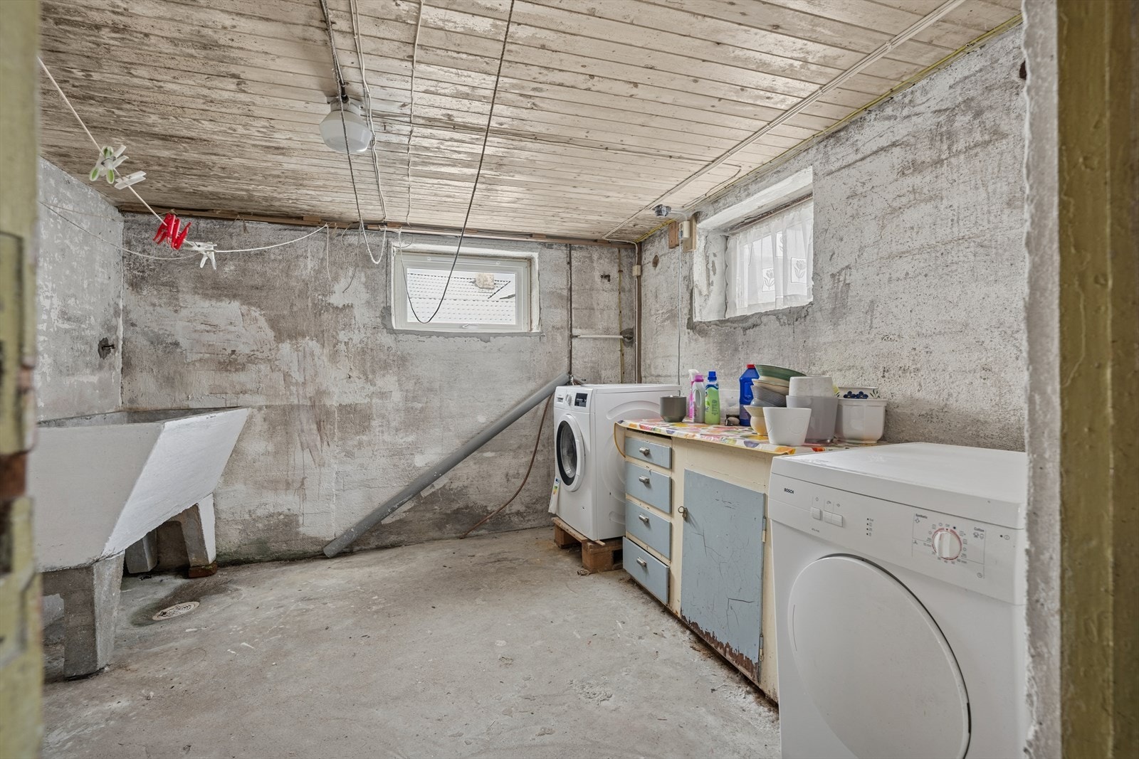Vaskerom i kjeller. Galleribilde