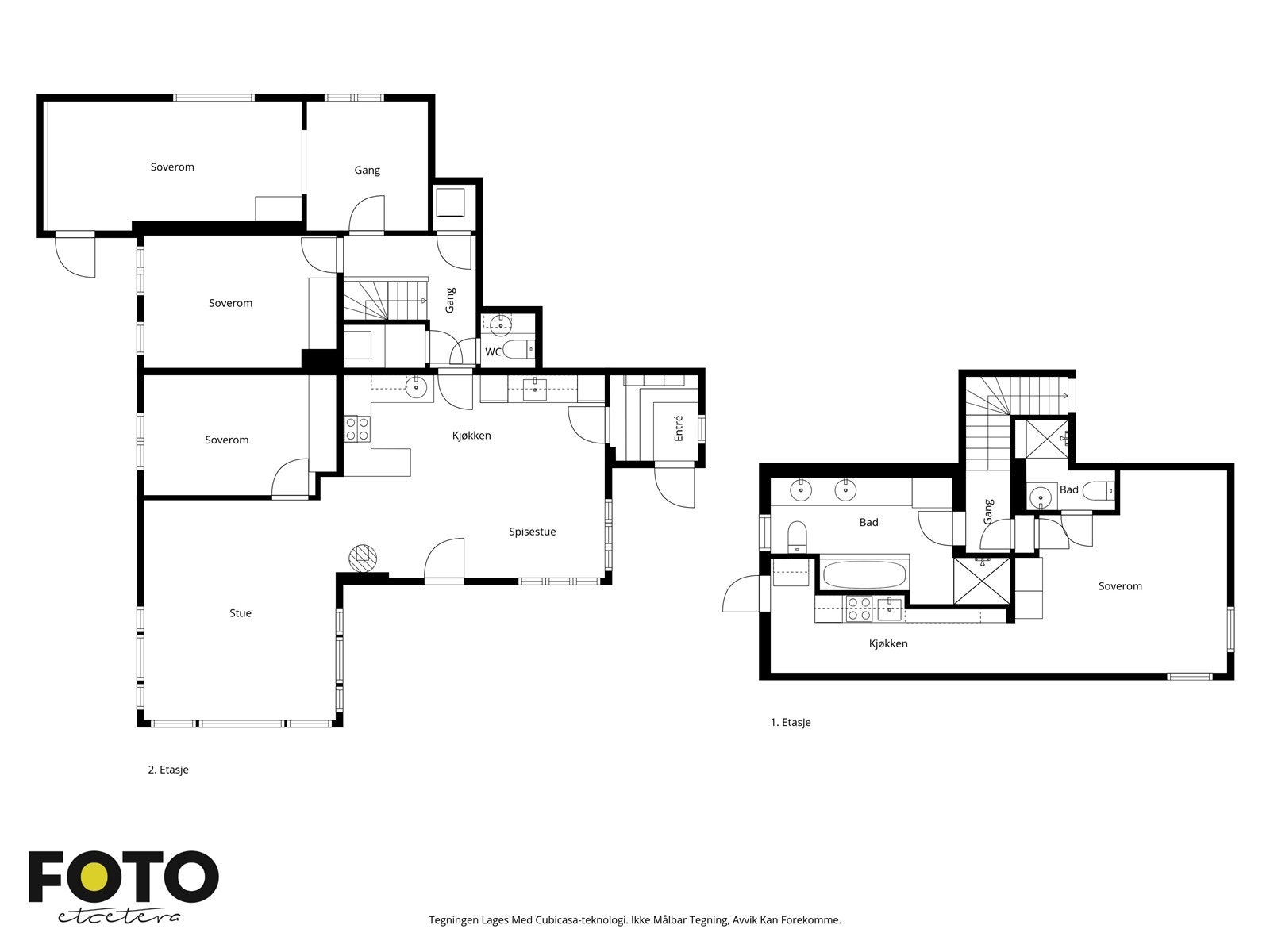 Plantegning 1 etasje & u.etasje. Galleribilde