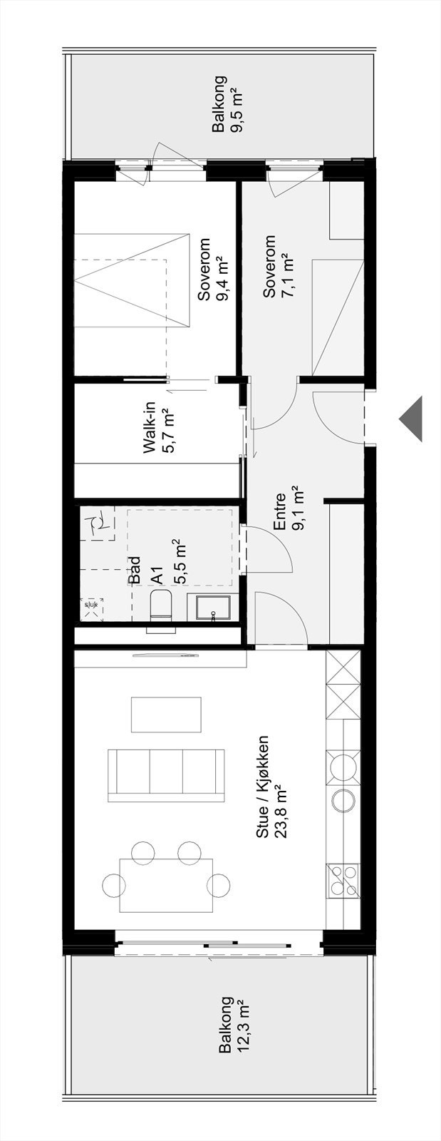 O23 Plantegning Galleribilde