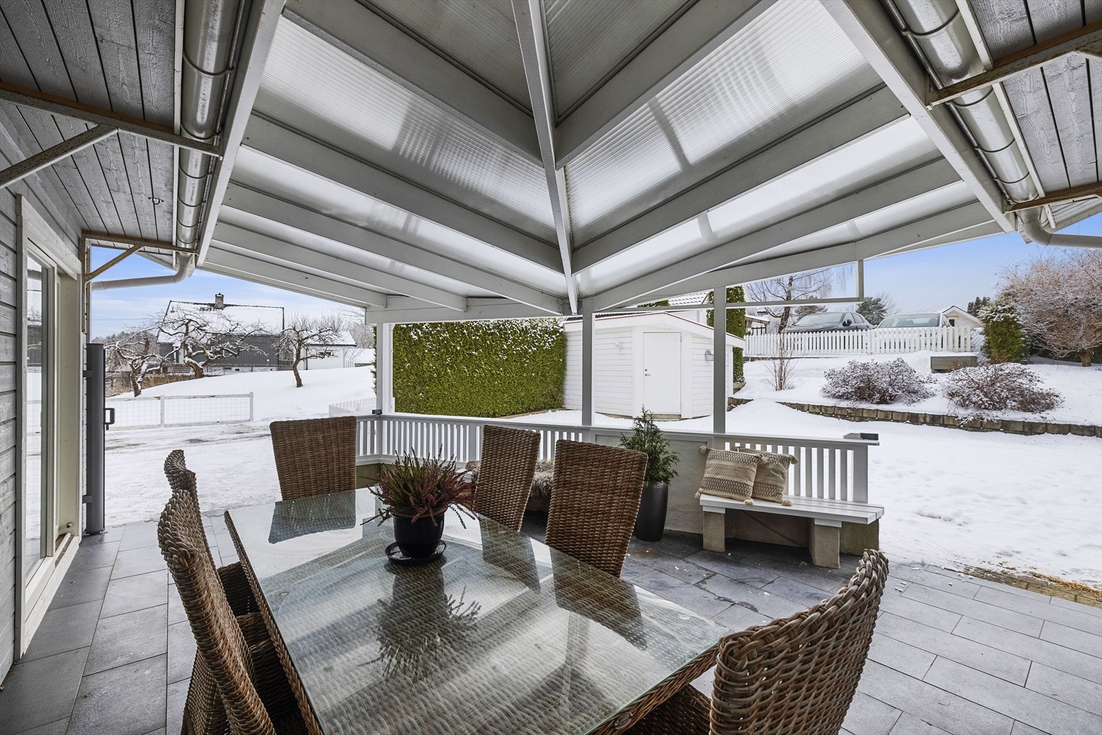 Overbygd terrasse Galleribilde