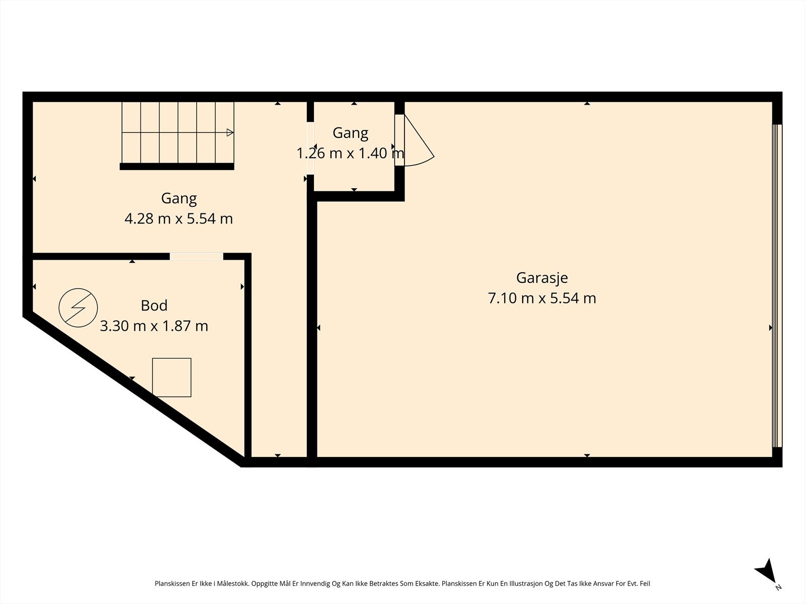 Plantegning av underetasjen. Galleribilde