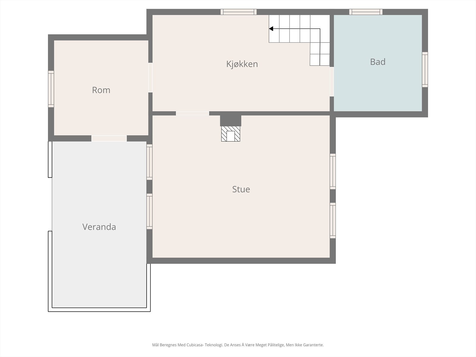 Illustrativ plantegning hovedetasjen- ikke målsatt Galleribilde