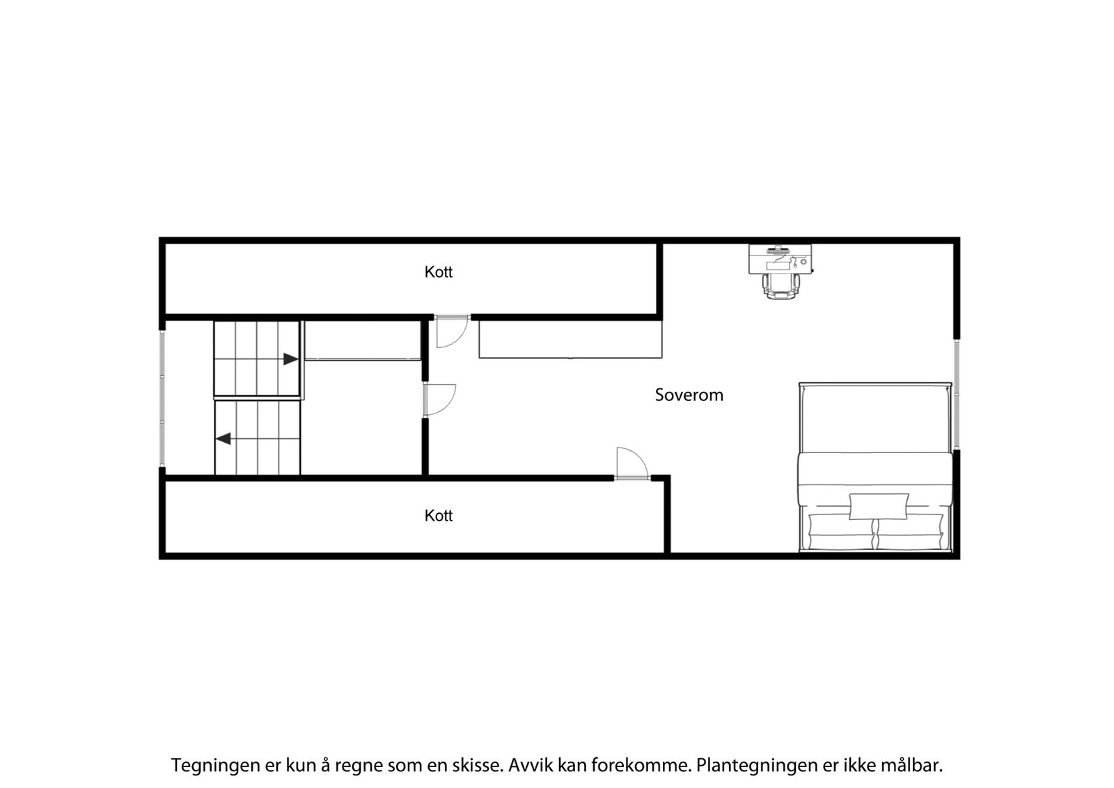 Planløsning loftsetasje. Galleribilde
