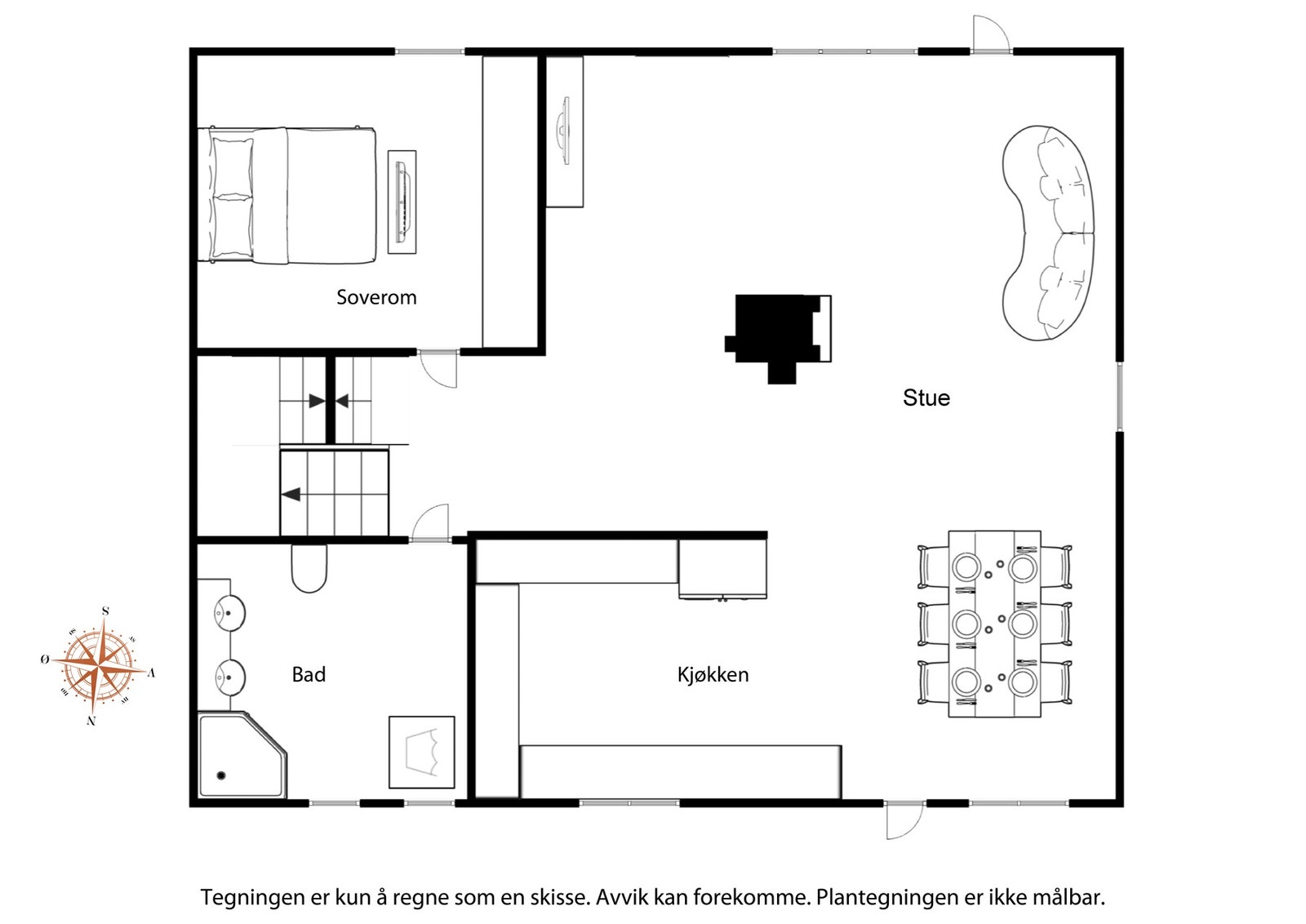 Planløsning 1.etasje. Galleribilde