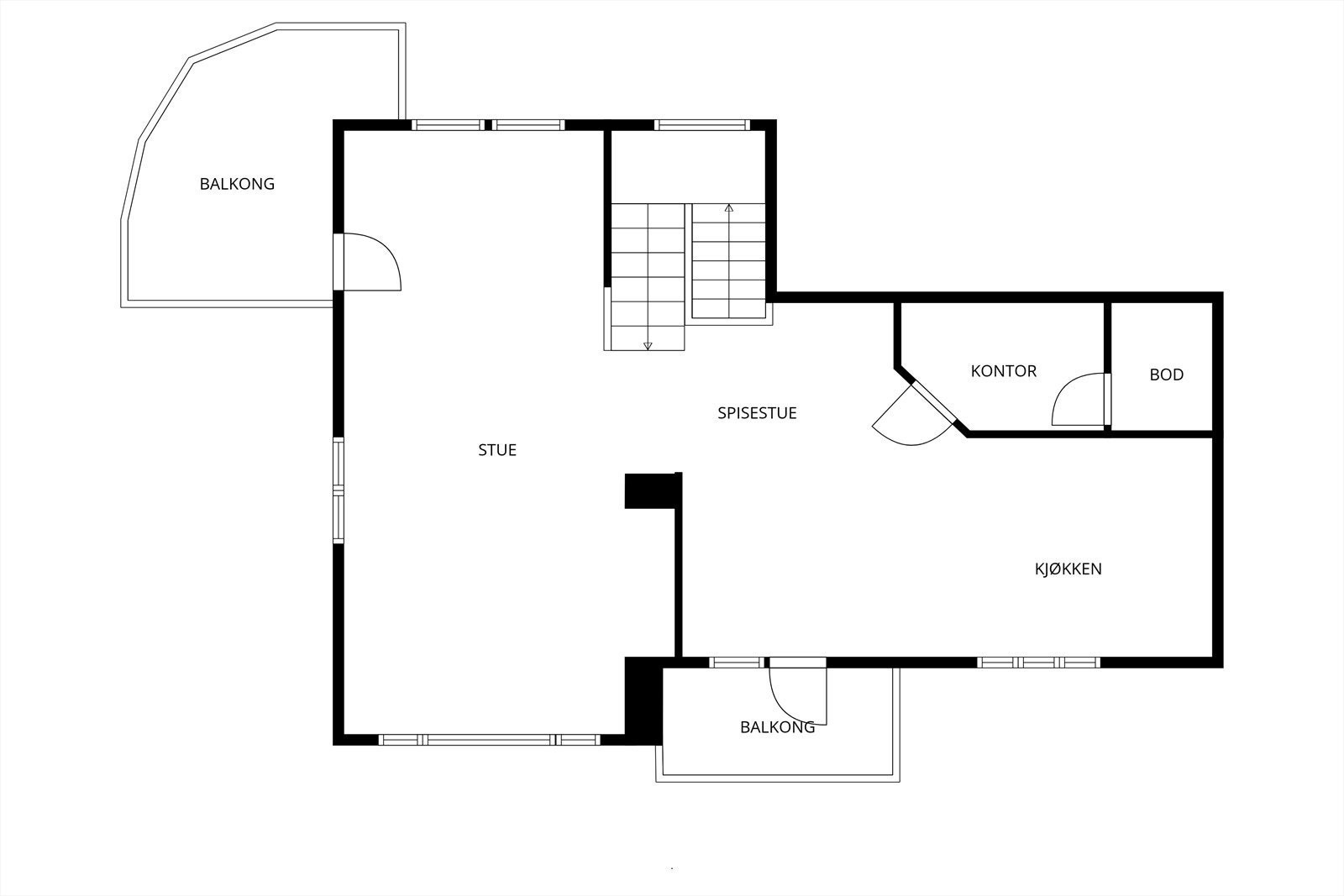 Plantegning første etasje. Galleribilde