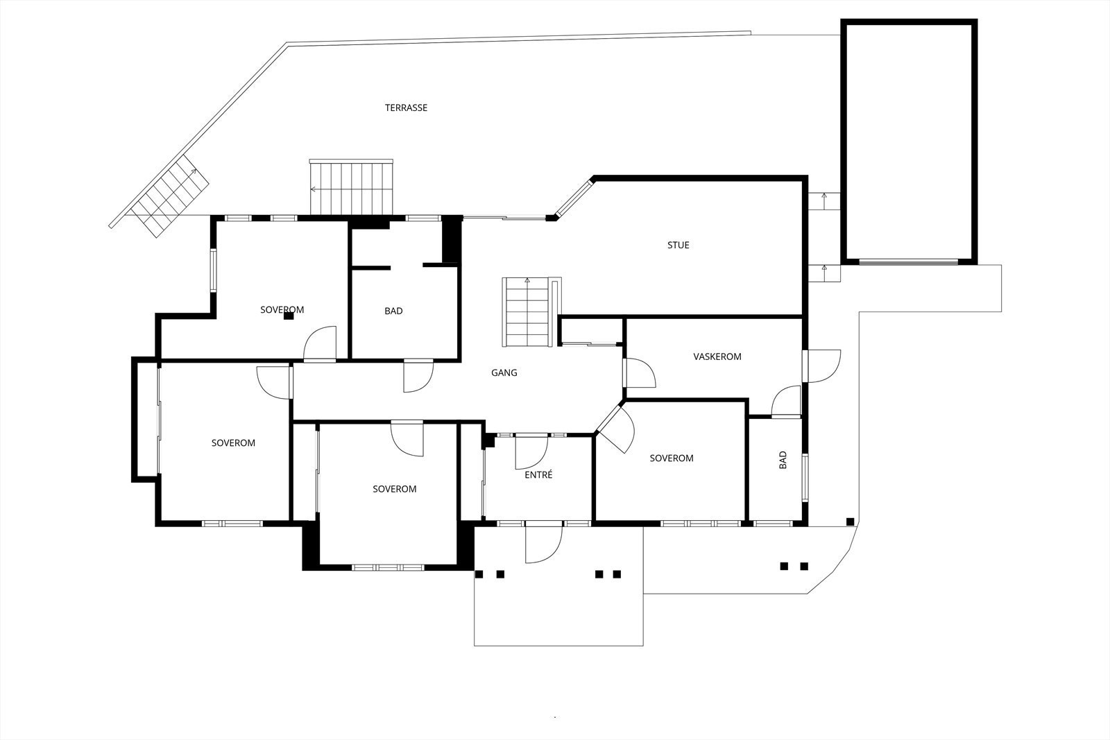 Plantegning underetasjen. Galleribilde