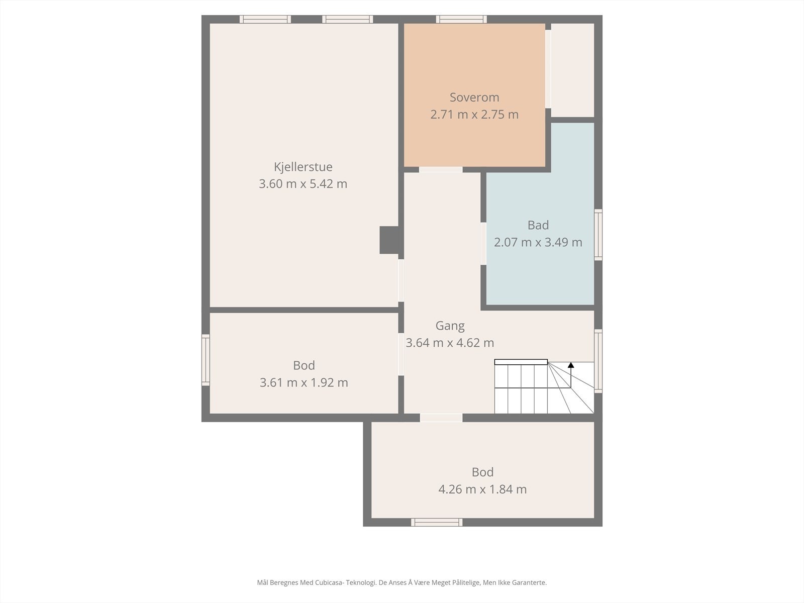 Planskisse kjelleretasje. Galleribilde