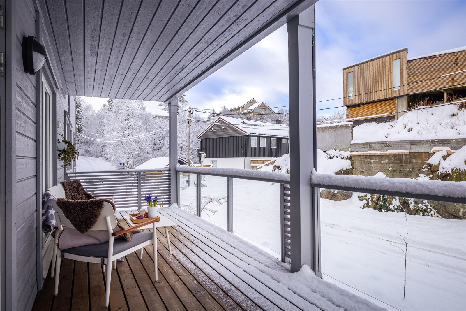 Verandaen måler hele 21m². Galleribilde