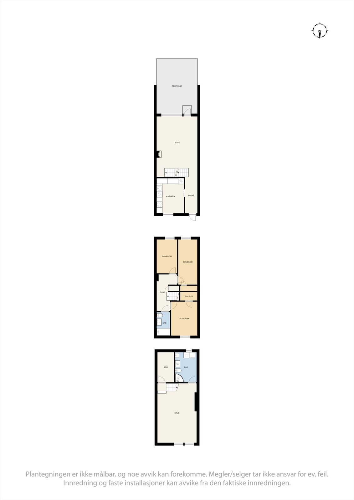 Boligen strekker seg over tre innholdsrike plan med en fleksibel og familievennlig planløsning. Galleribilde