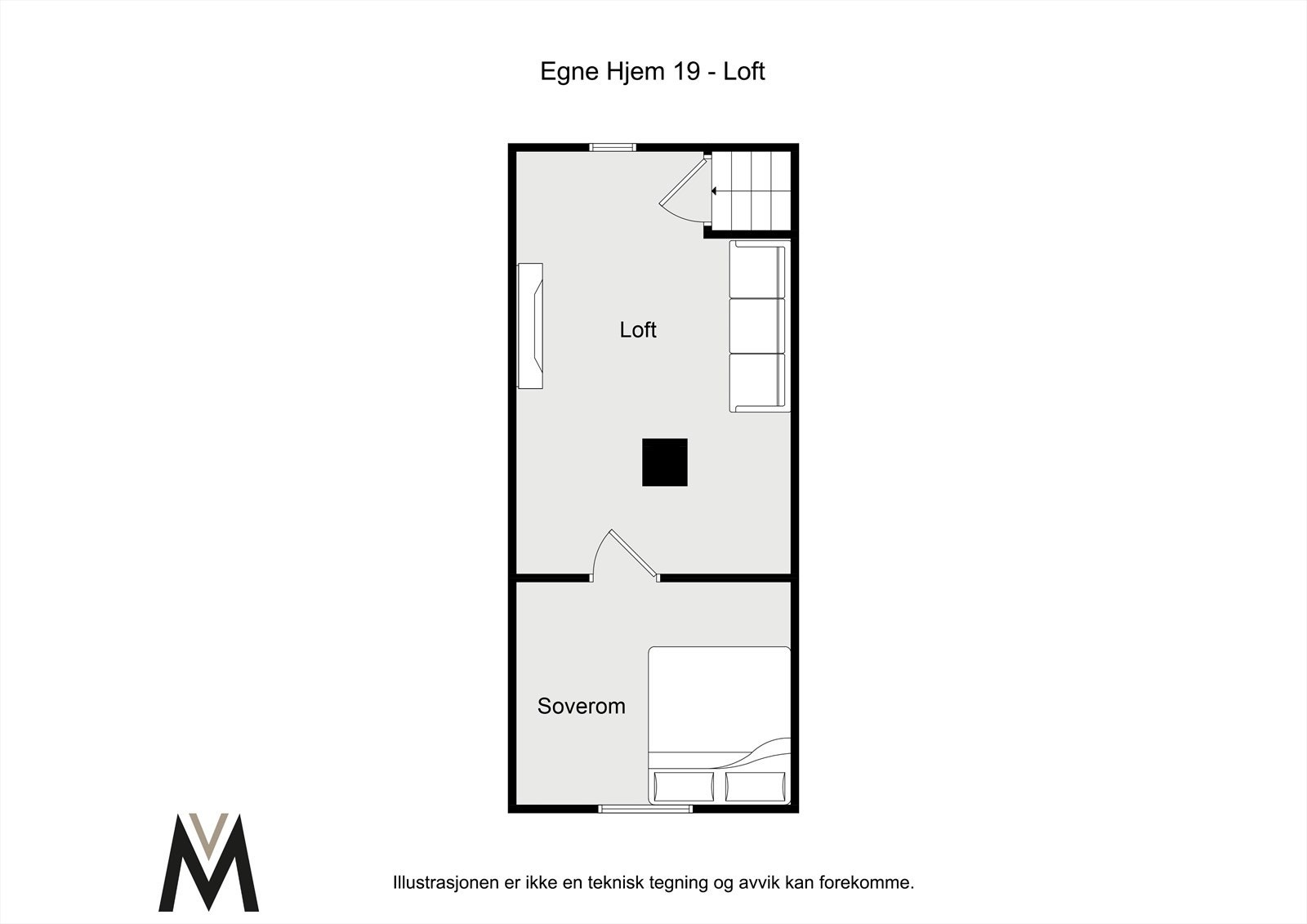 Plantegning loft. Galleribilde