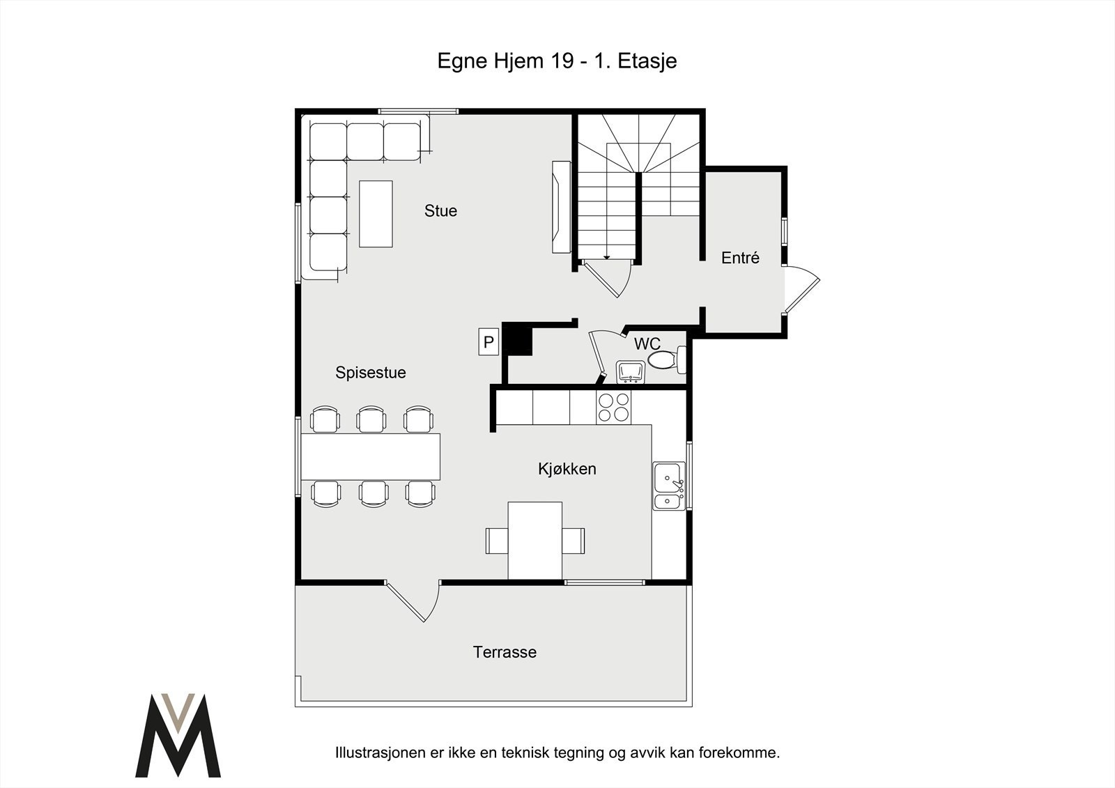 Plantegning 1.etasje. Galleribilde