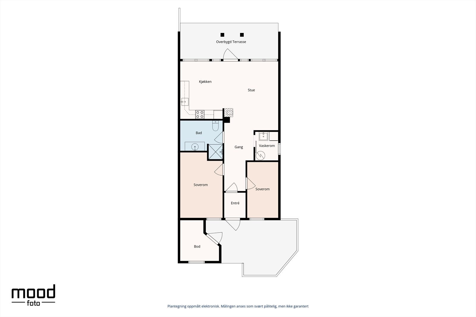 Plantegning viser en praktisk planløsning Galleribilde