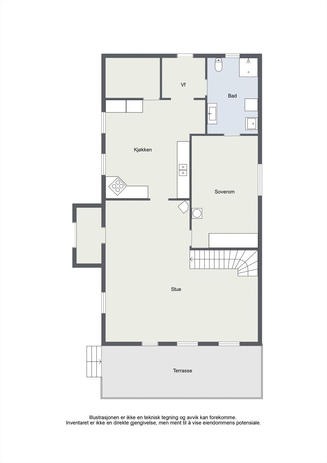 Planskisse 1. etg. Galleribilde