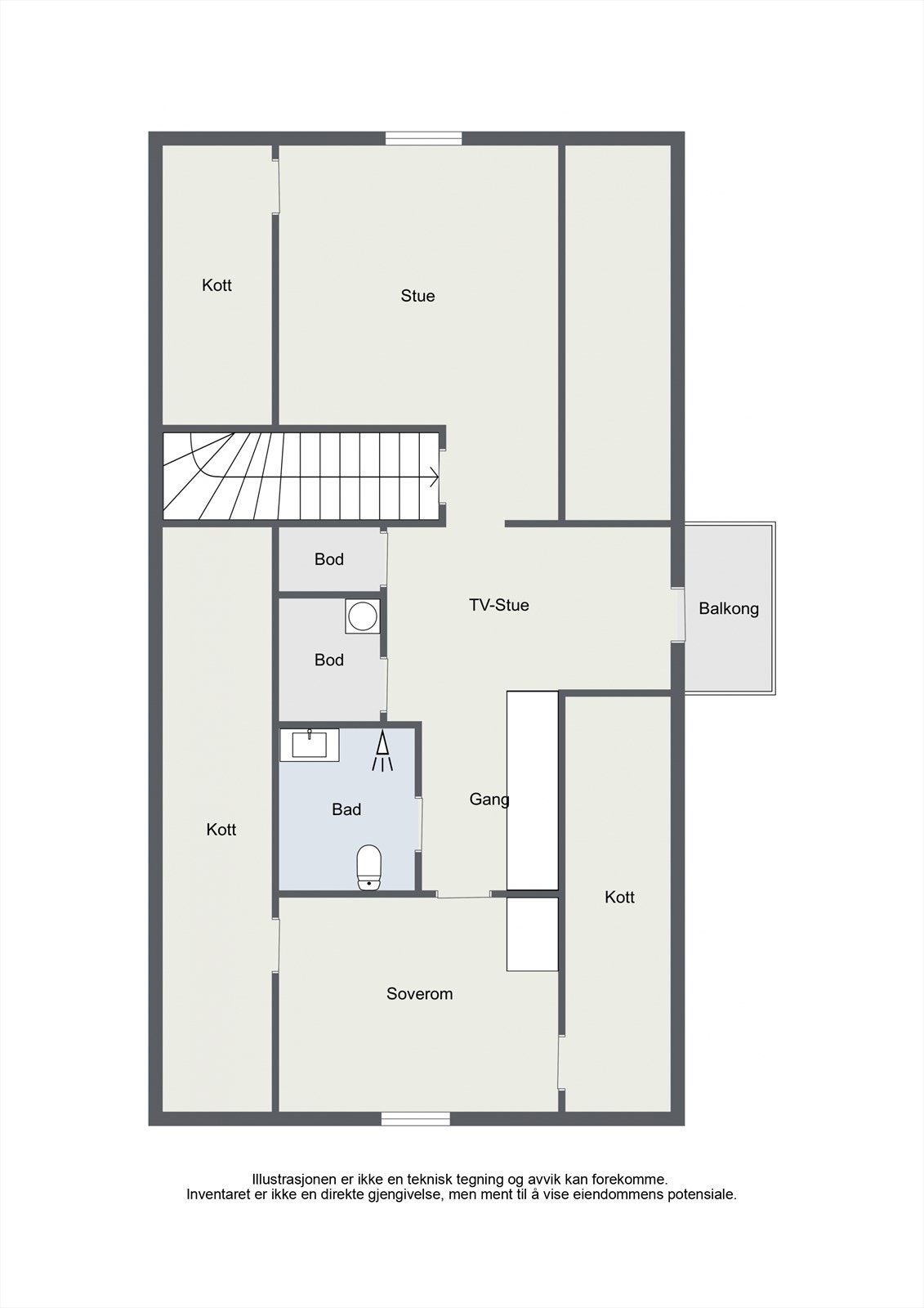 Planskisse av loftsplanet Galleribilde