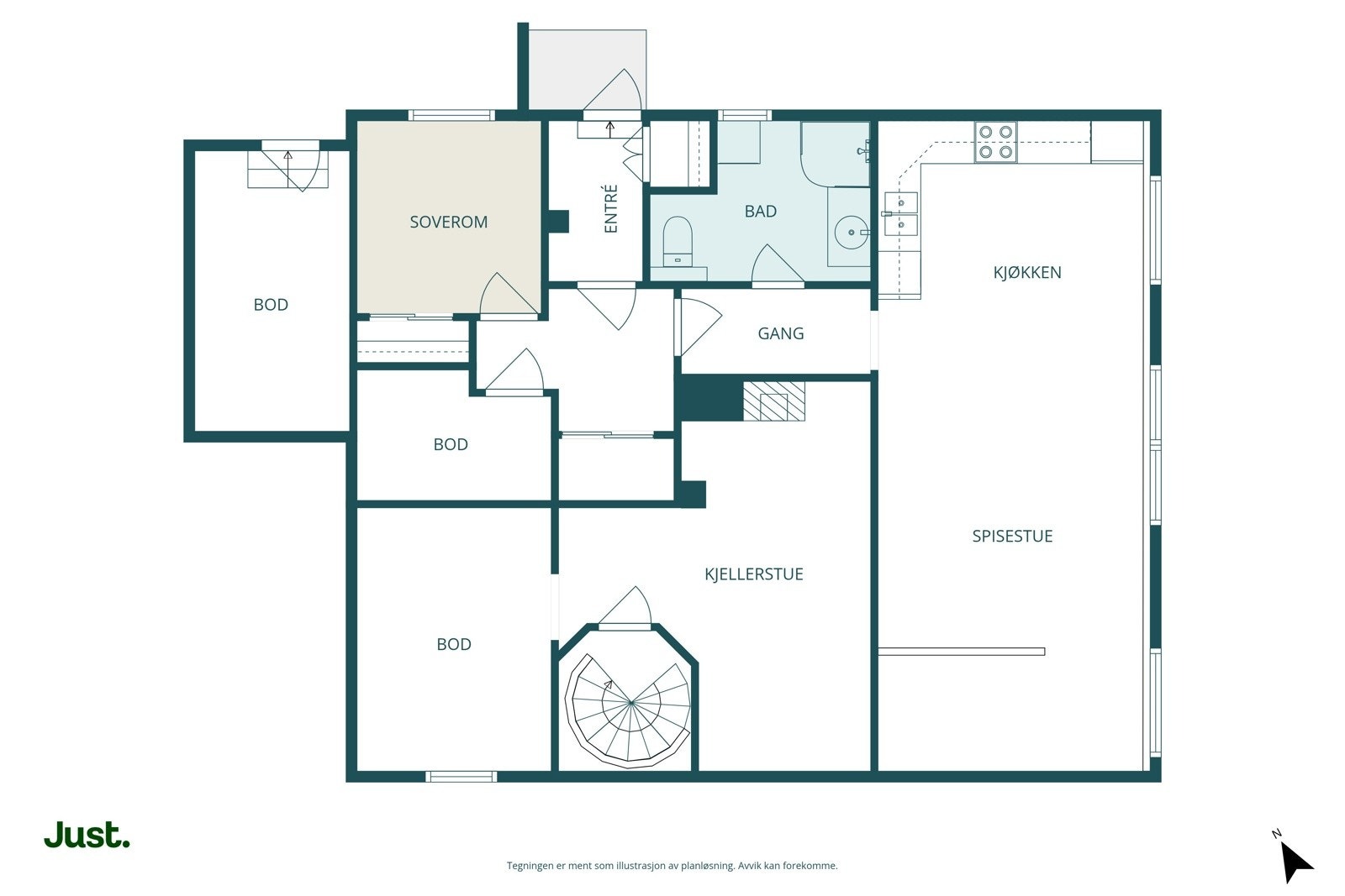 Planskisse sokkel Galleribilde