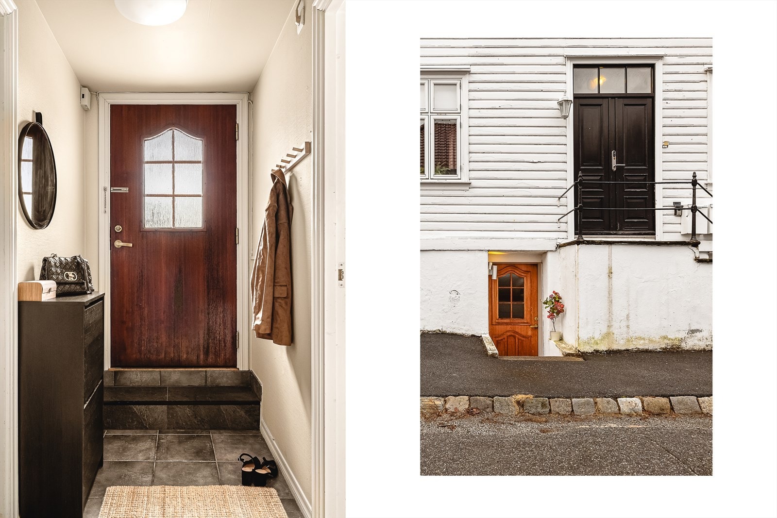 Velkommen inn! Overflatene i entreen er nymalt i 2025. Galleribilde