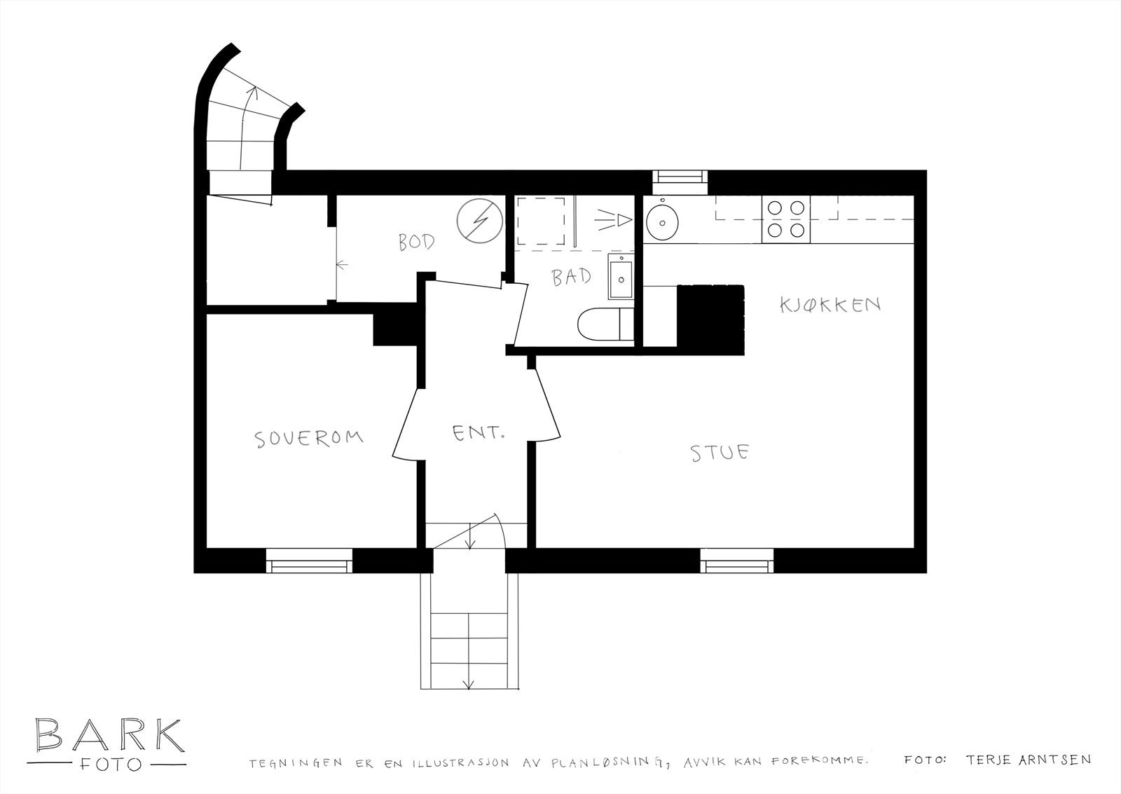 Plantegning - U. etasje. Galleribilde