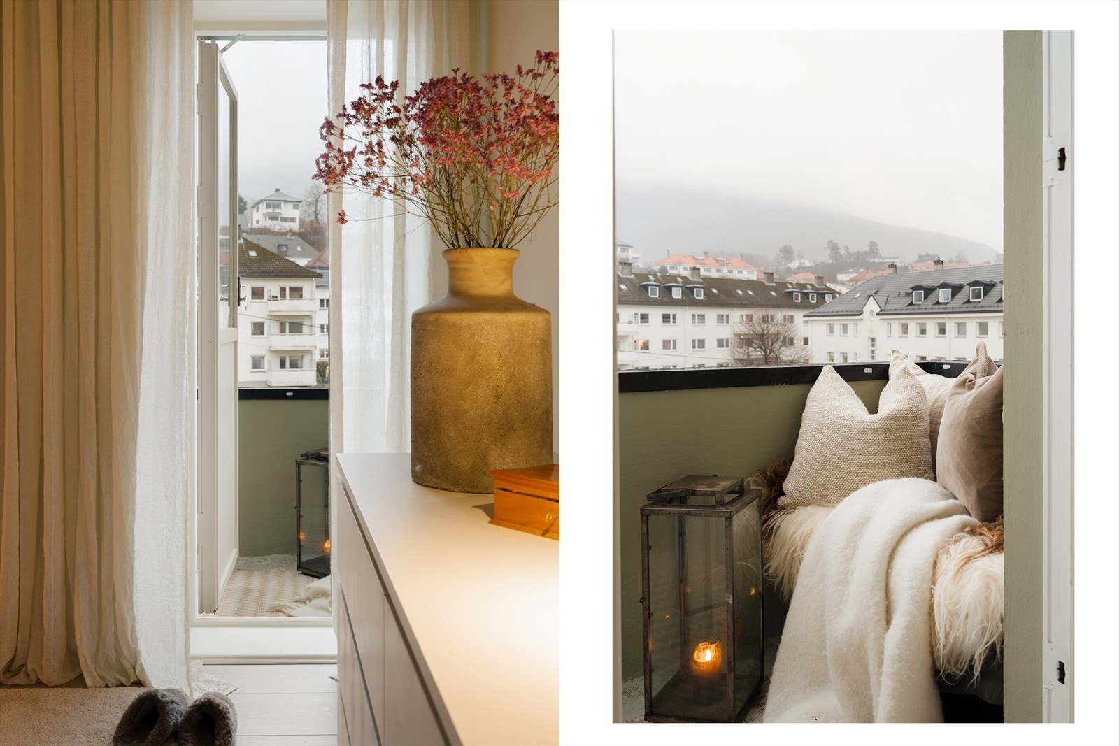 Fra soverommet kommer vi ut til en balkong, målt til 1.9 m². Galleribilde