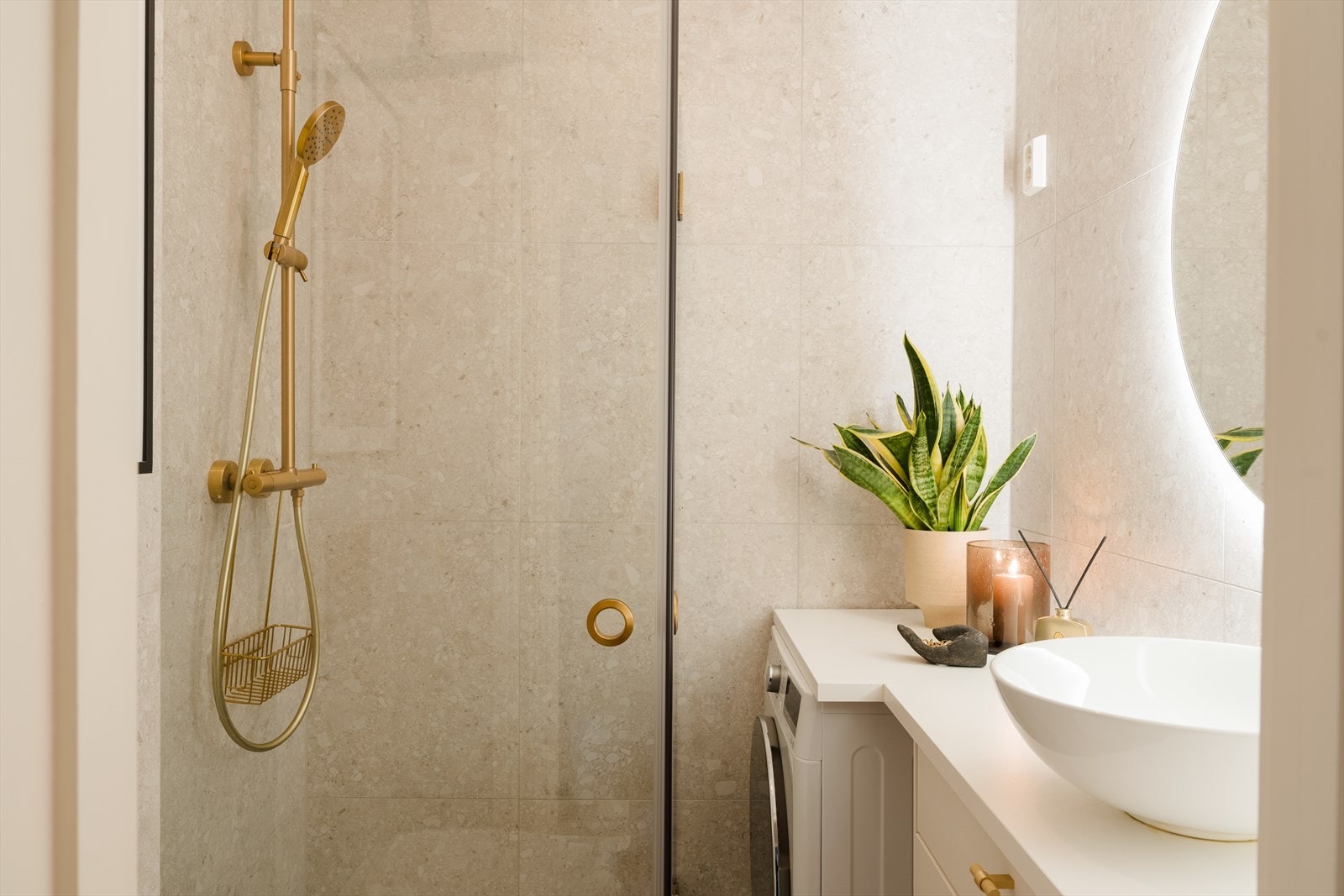 Det er også opplegg for vaskemaskin. Galleribilde