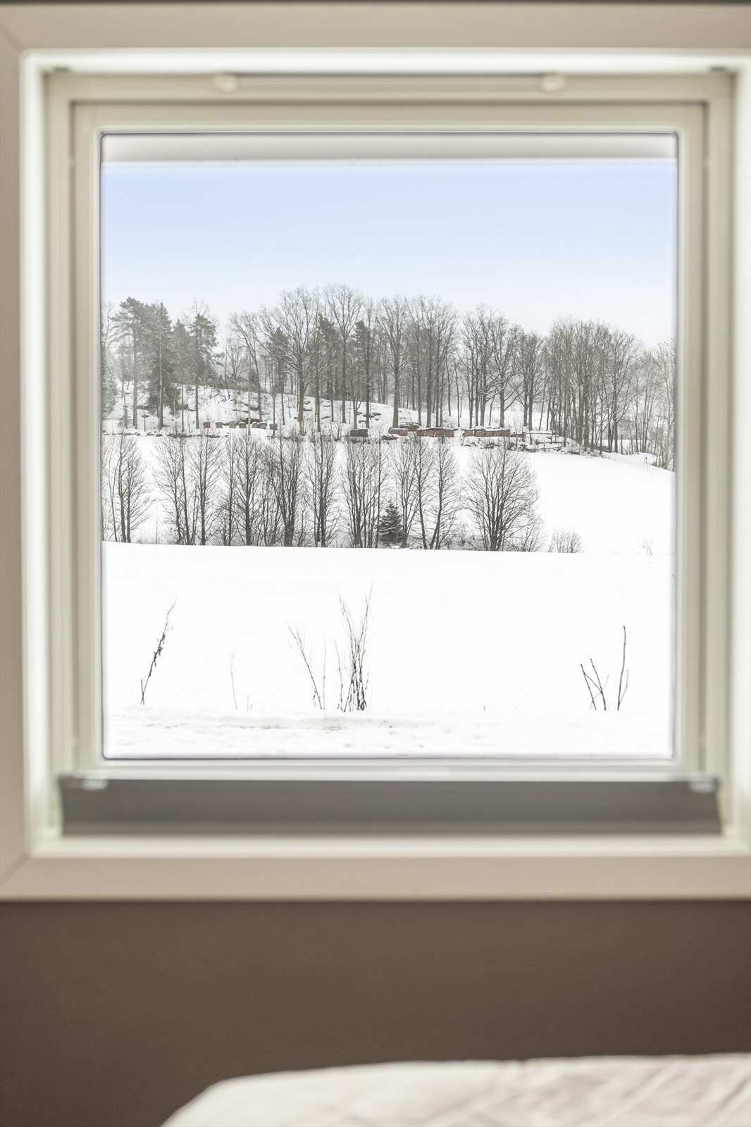 Landlig og fint utsyn fra soveromsvinduet Galleribilde