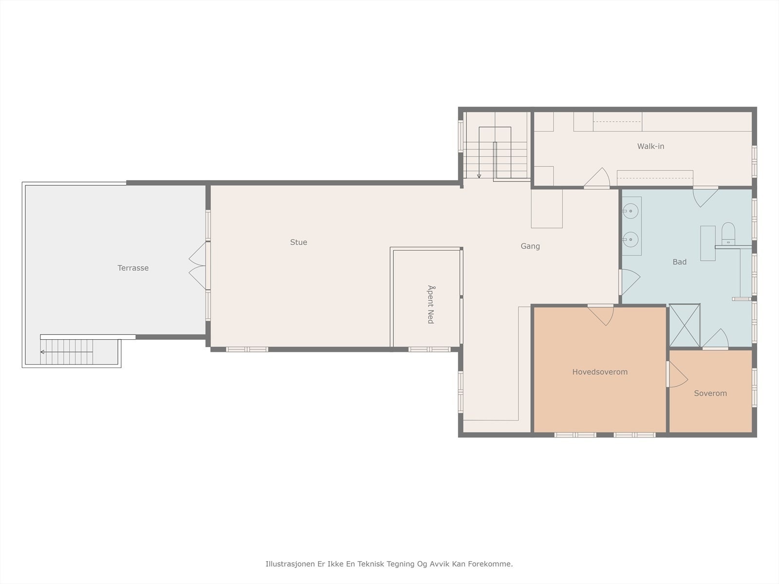 Plantegning, 2.etasje. Galleribilde