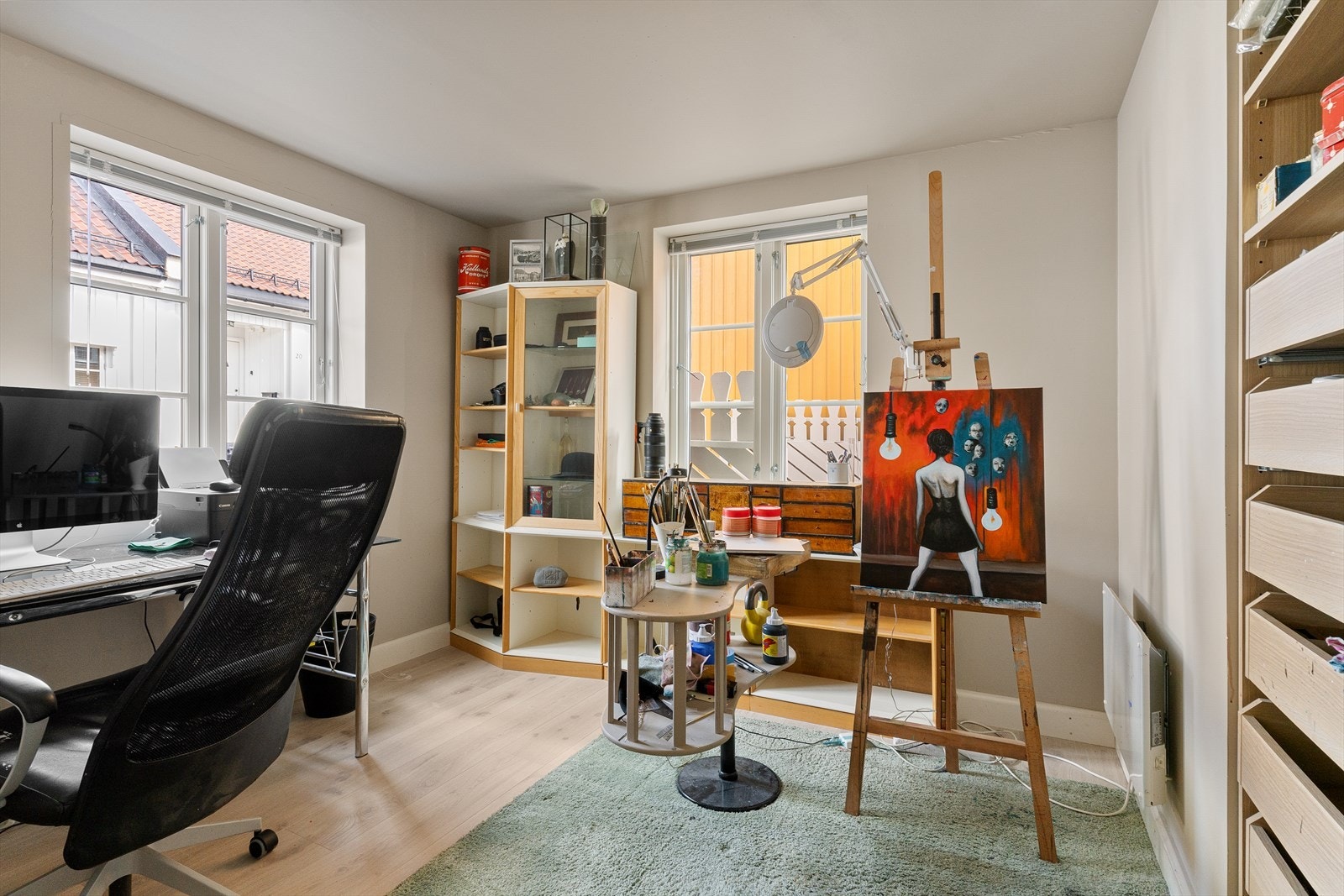 Rom brukt som hobbyrom/kontor, men kan fint brukes som et ekstra soverom. Galleribilde