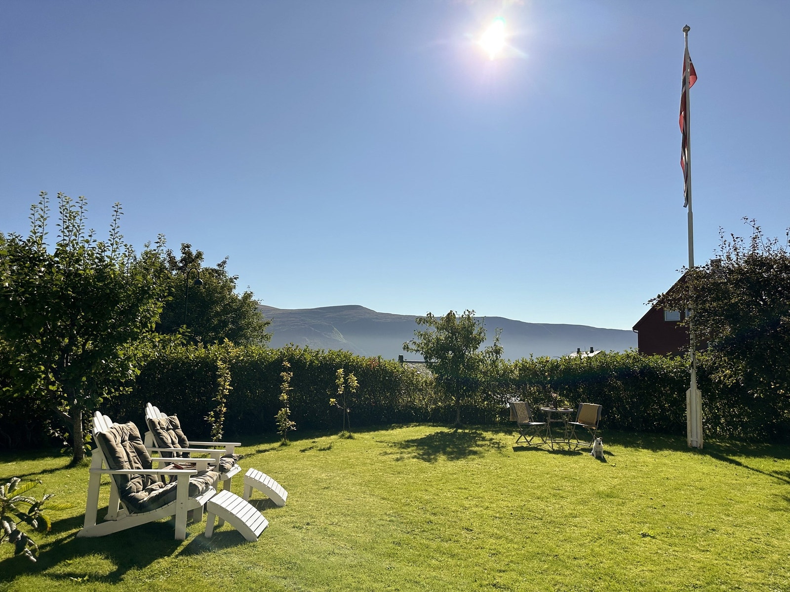 Bilde fra hagen mot syd tatt av selger sommerstid Galleribilde