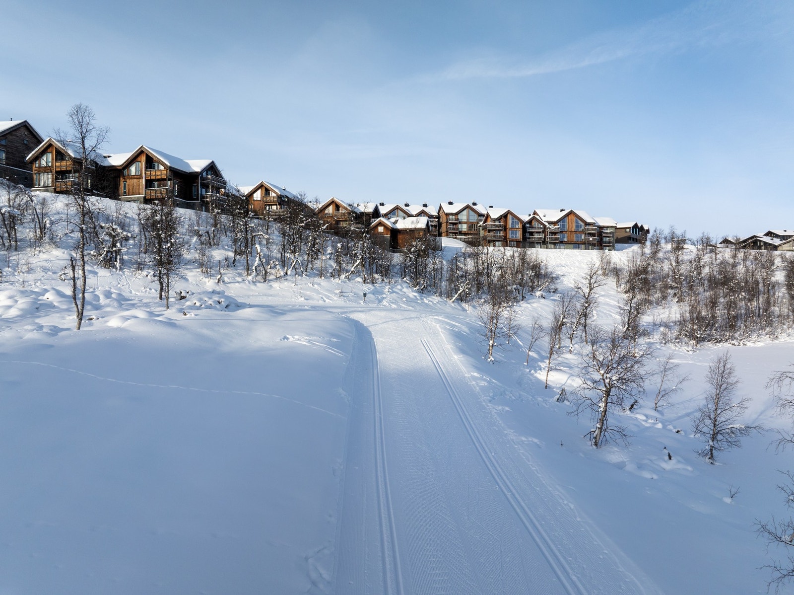 Her er det milevis med langrennsløyper rett utenfor døren Galleribilde