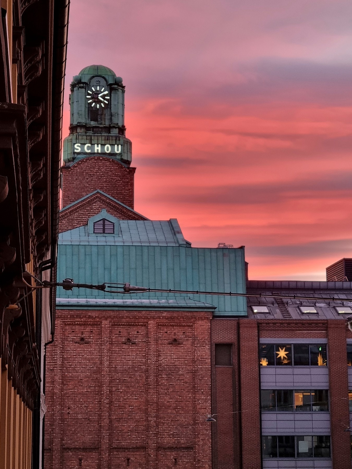Lun kveldsstemning med solnedgang Galleribilde