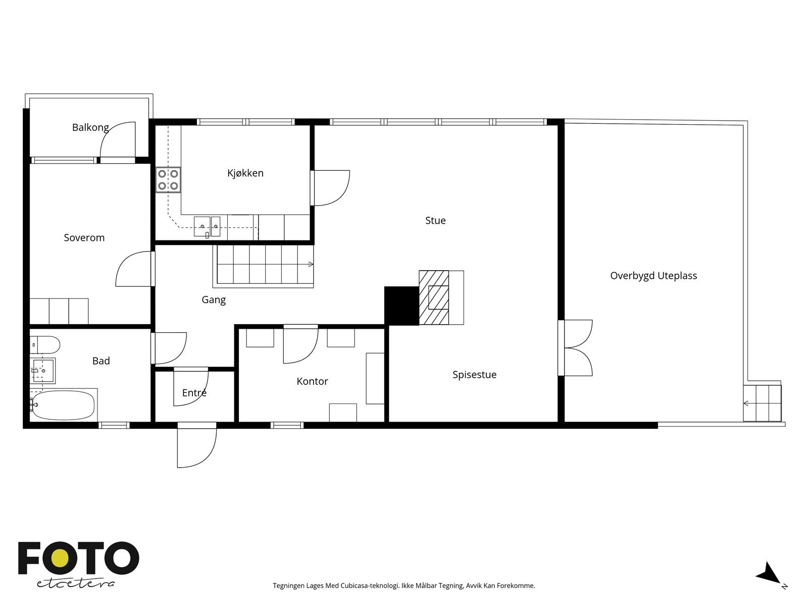 Veiledende plantegning av 1. etasje - Ikke målbar Galleribilde