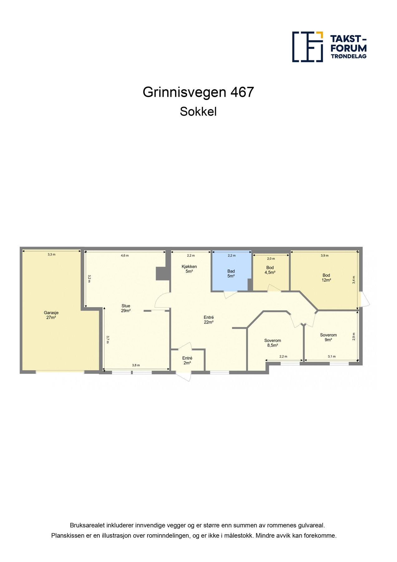 Plantegning sokkeletasje. Galleribilde