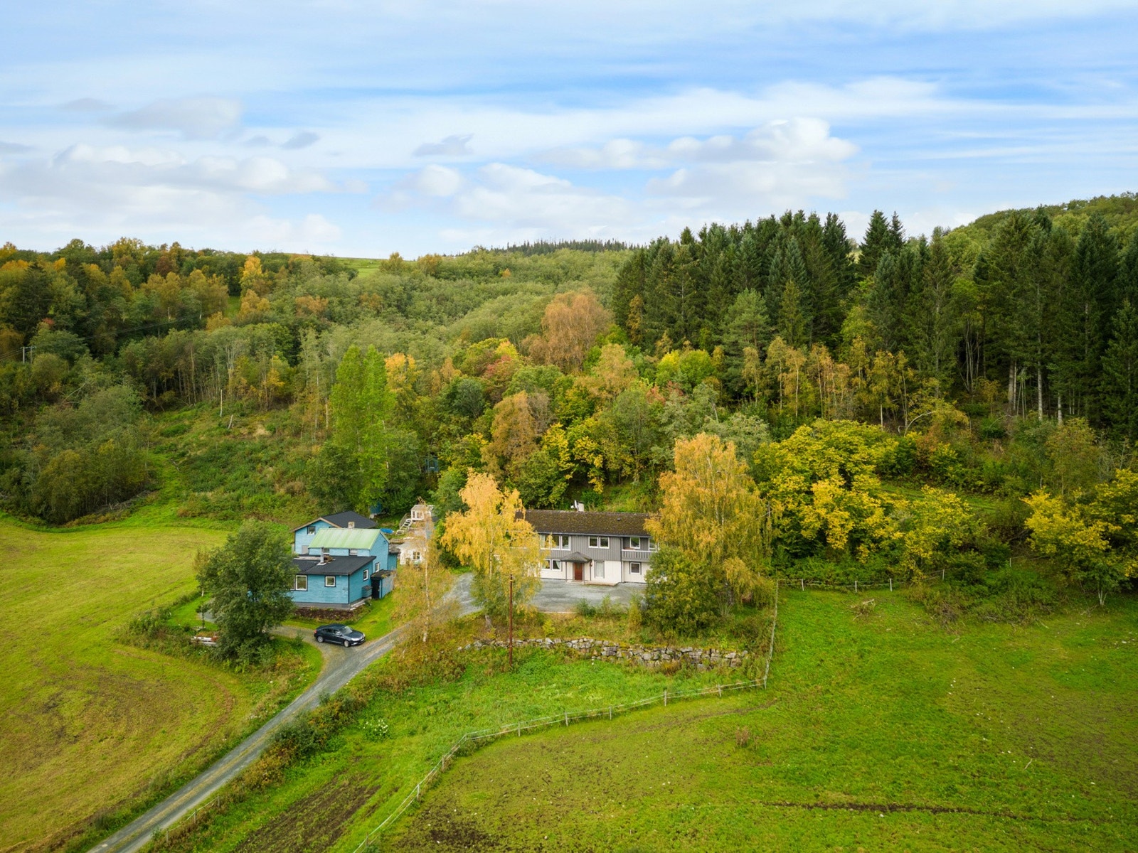 Bildene er tatt i medio september, for å vise hvor flott eiendommen er på sommers tid. Galleribilde