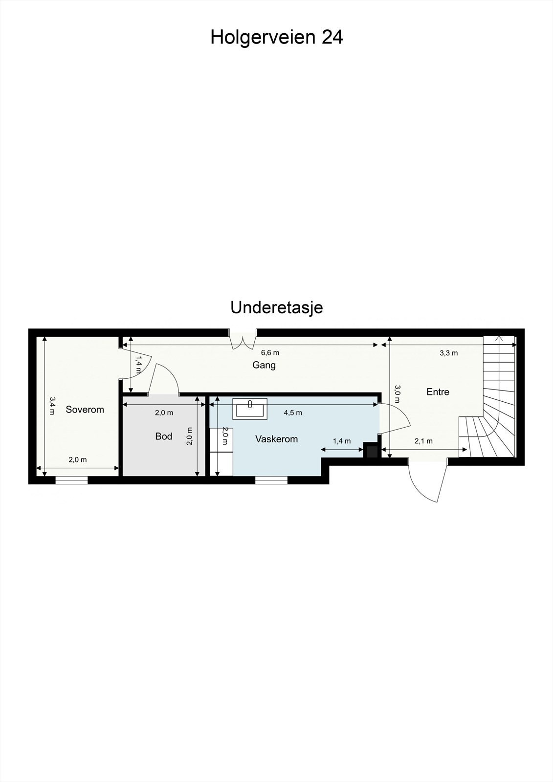 Plantegning underetasje Galleribilde