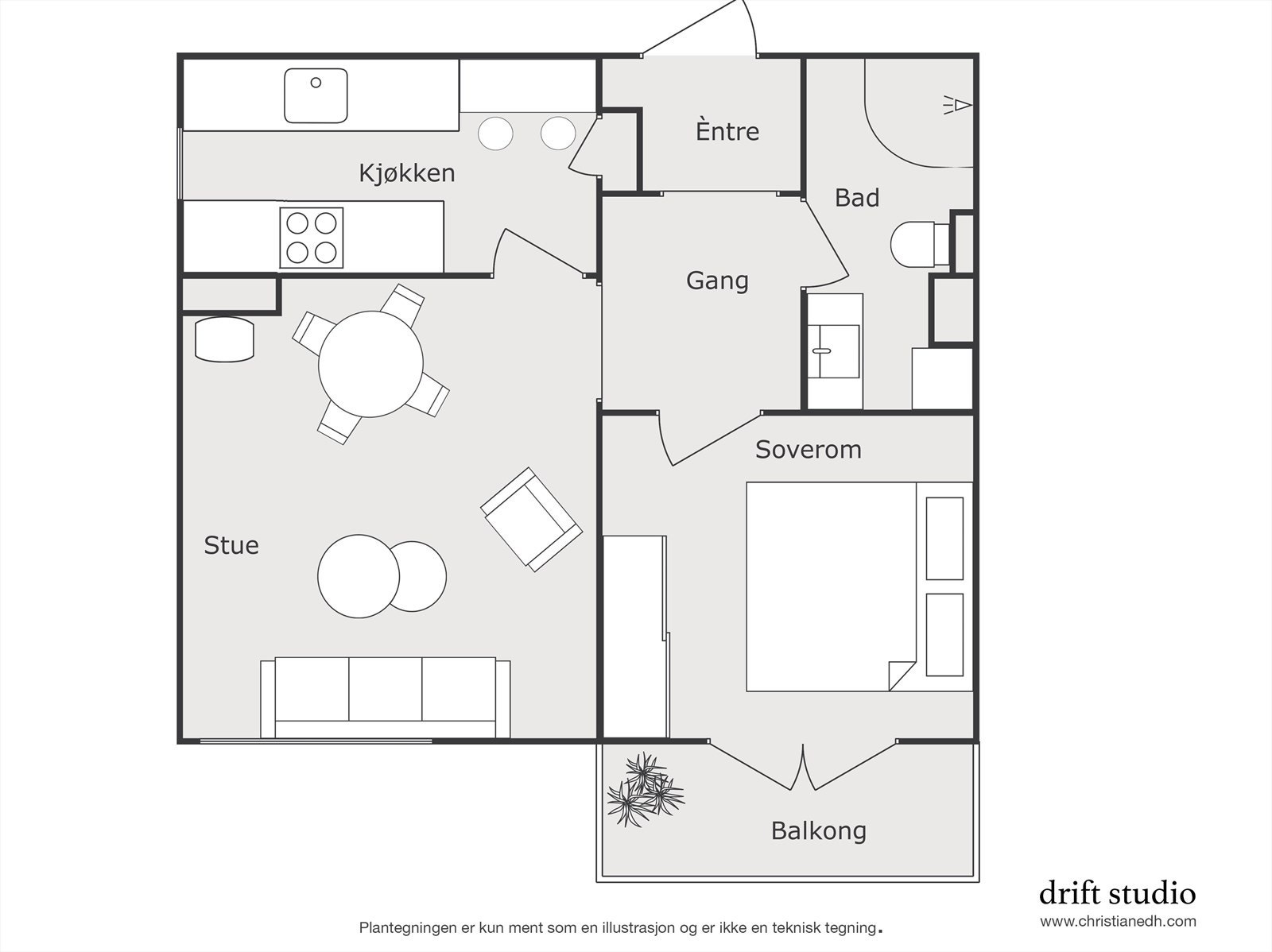 Plantegning - toppetasje. Galleribilde