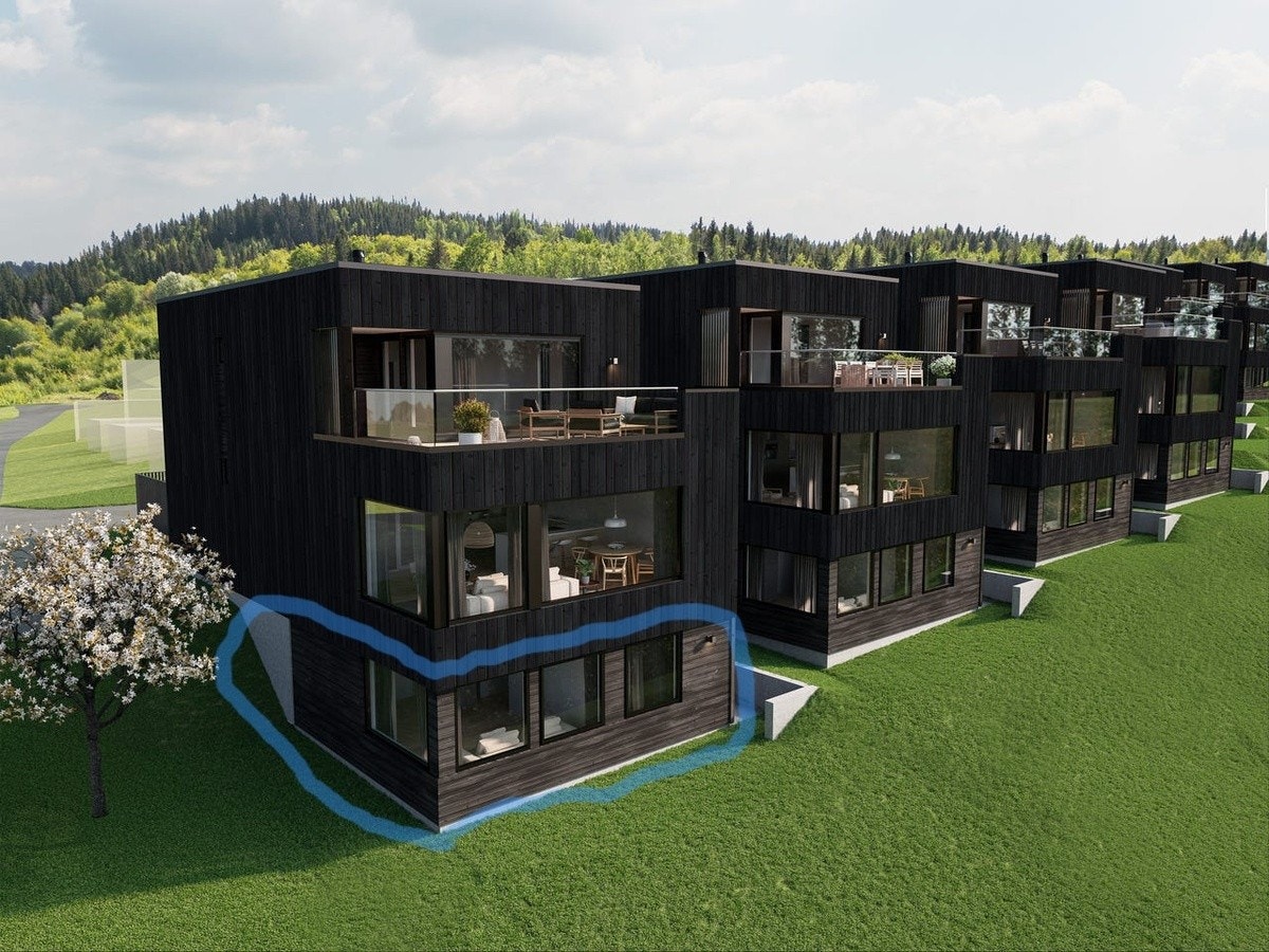 Endeplassering i feltet med utsikt både nordover og østover Galleribilde