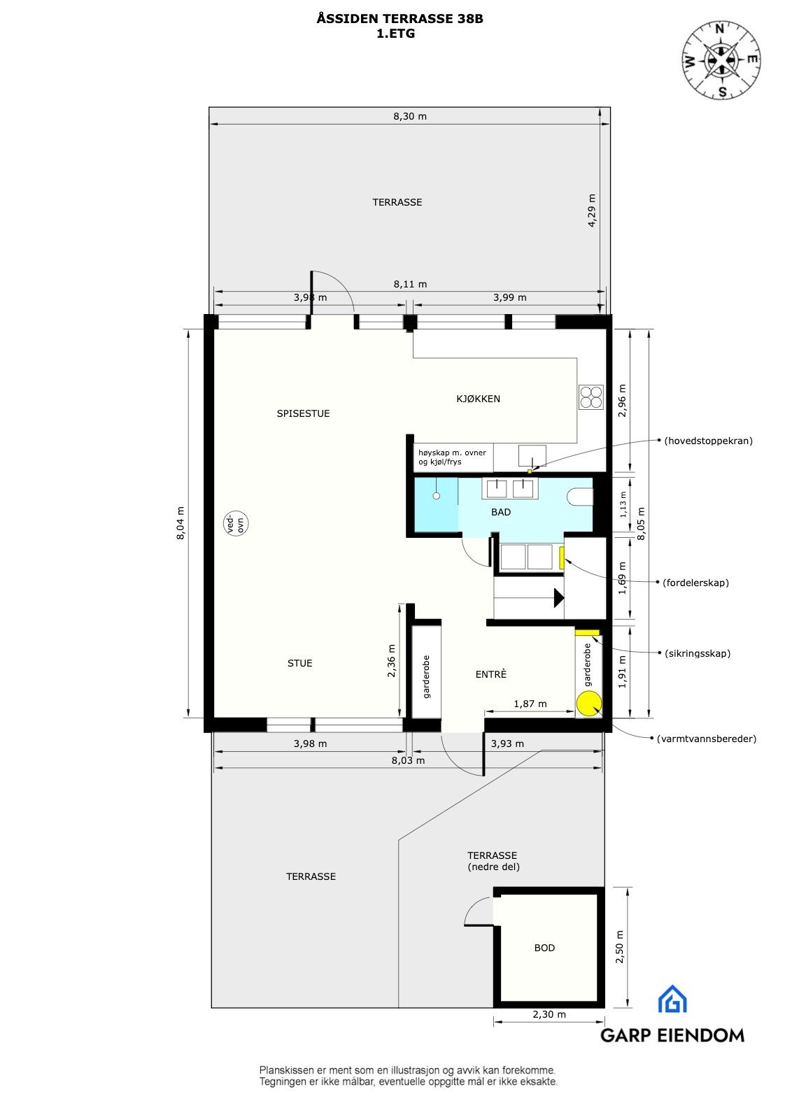 Plantegning 1.etg. Galleribilde