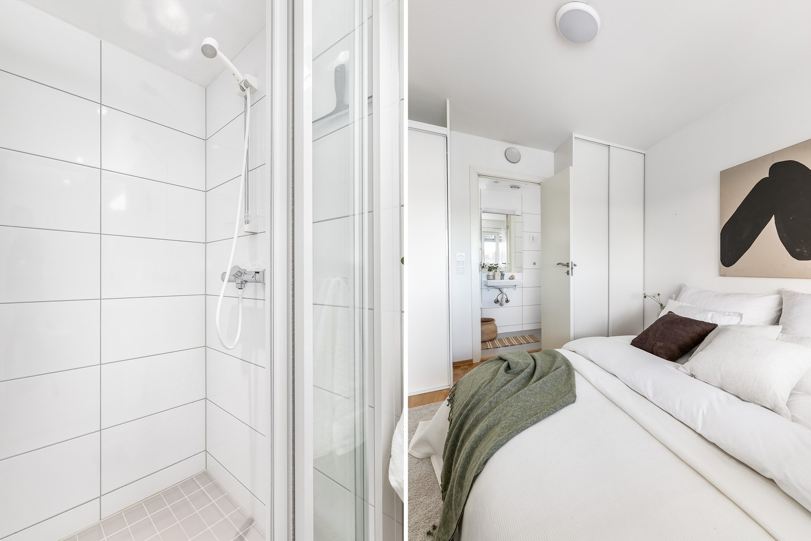 Hovedsoverommet har eget bad, hvilket oppleves som en aldri så liten luksus i hverdagen. Galleribilde