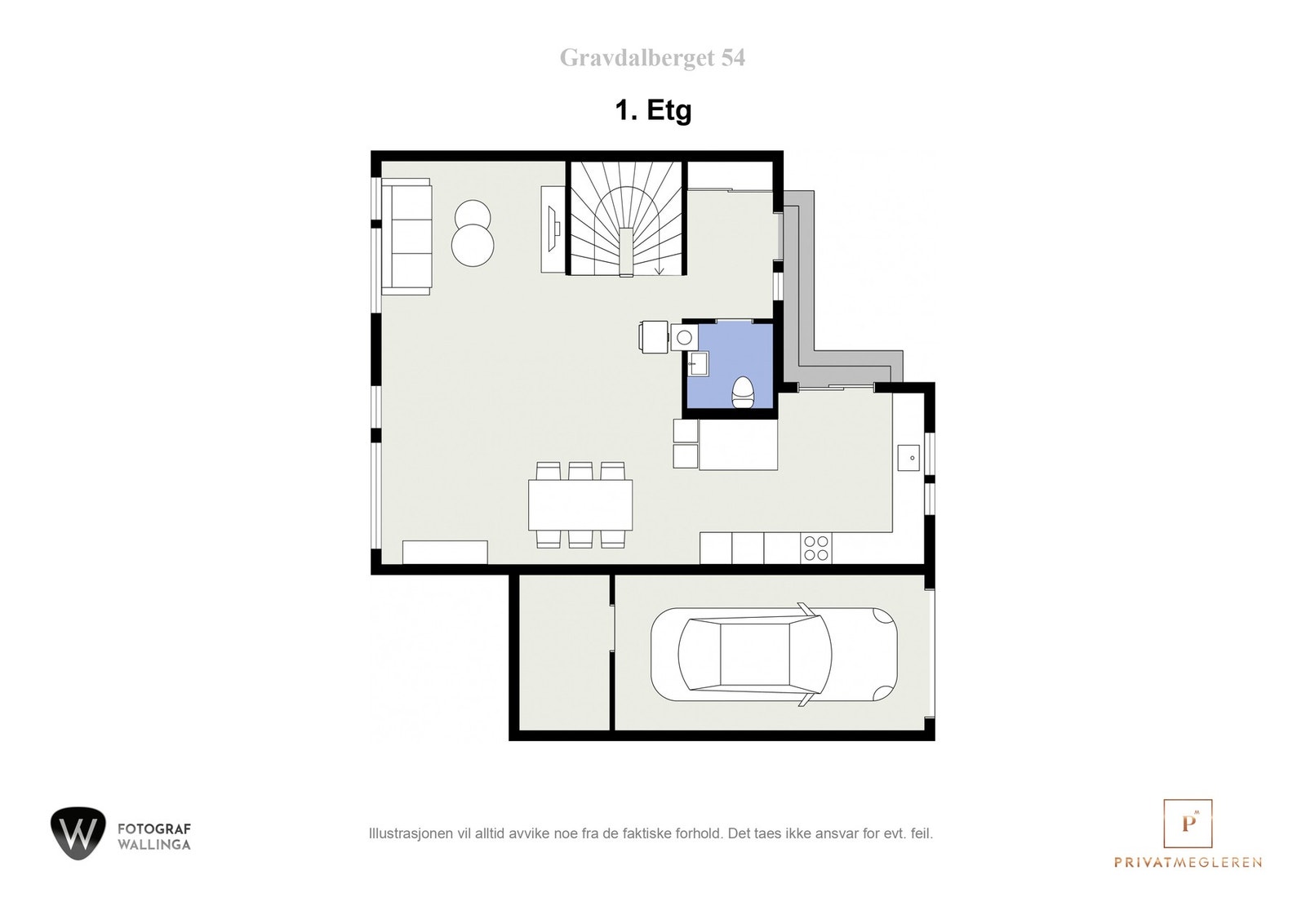 Planløsning 1.etg Galleribilde