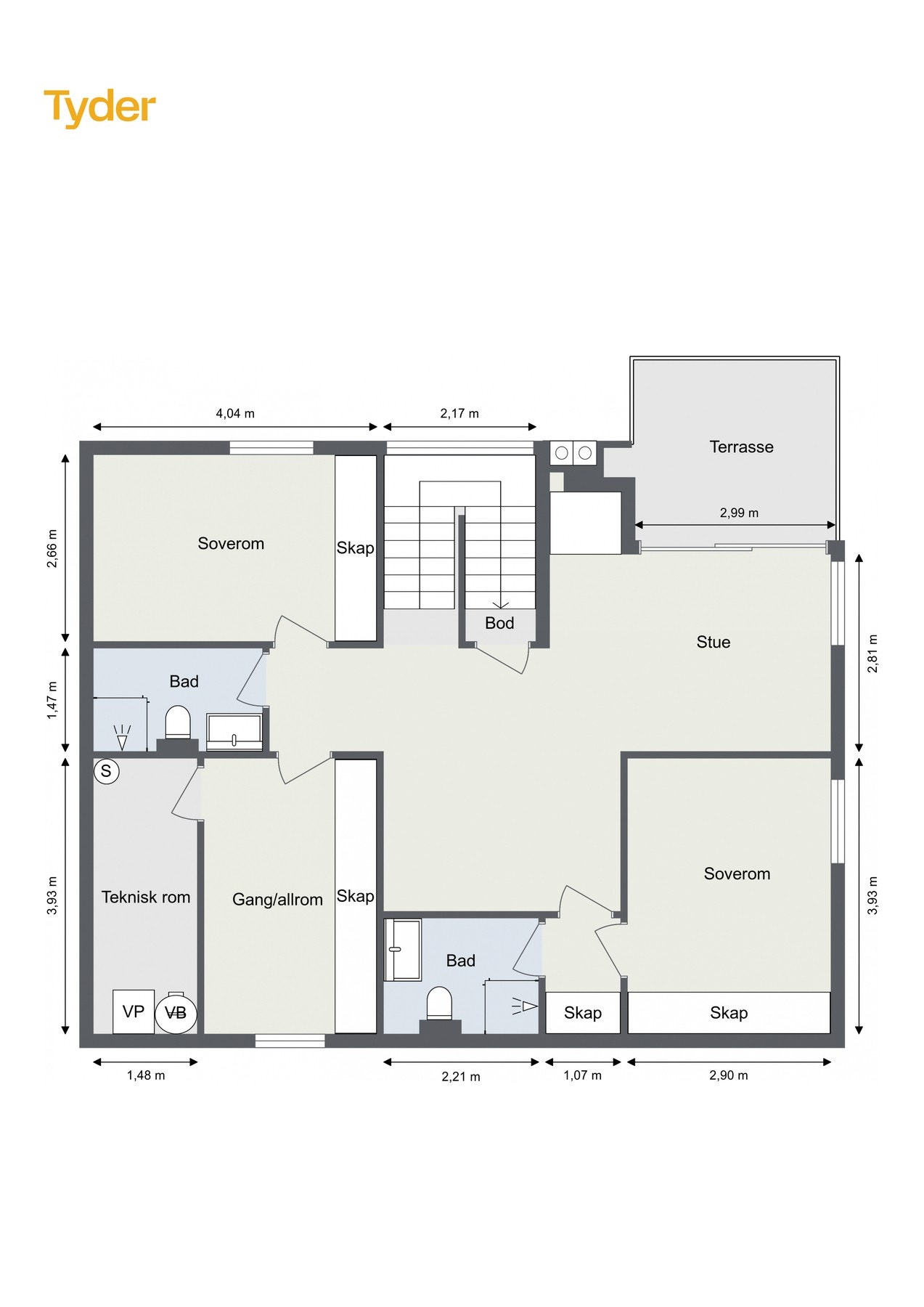 Plantegning - Underetasje. Galleribilde