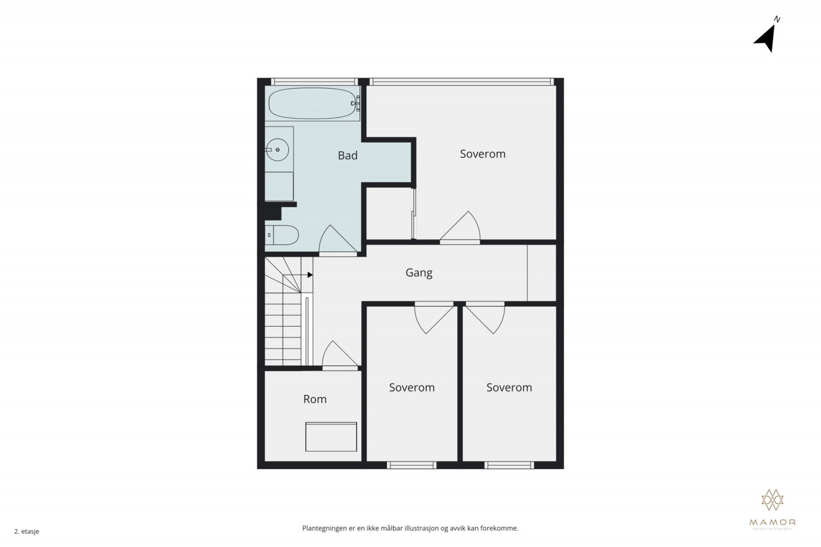 Plantegning 2.etasje Galleribilde