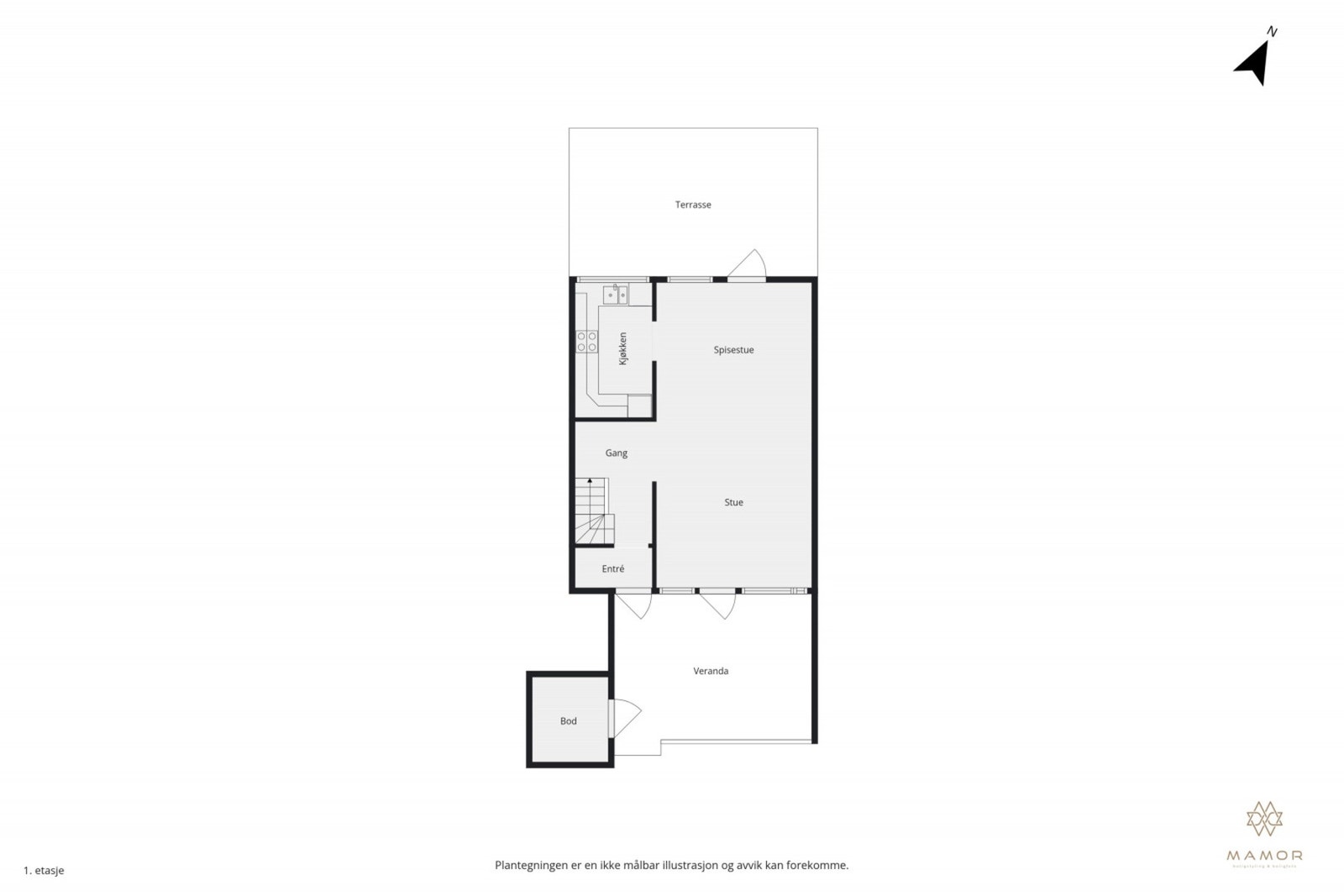 Plantegning 1.etasje Galleribilde