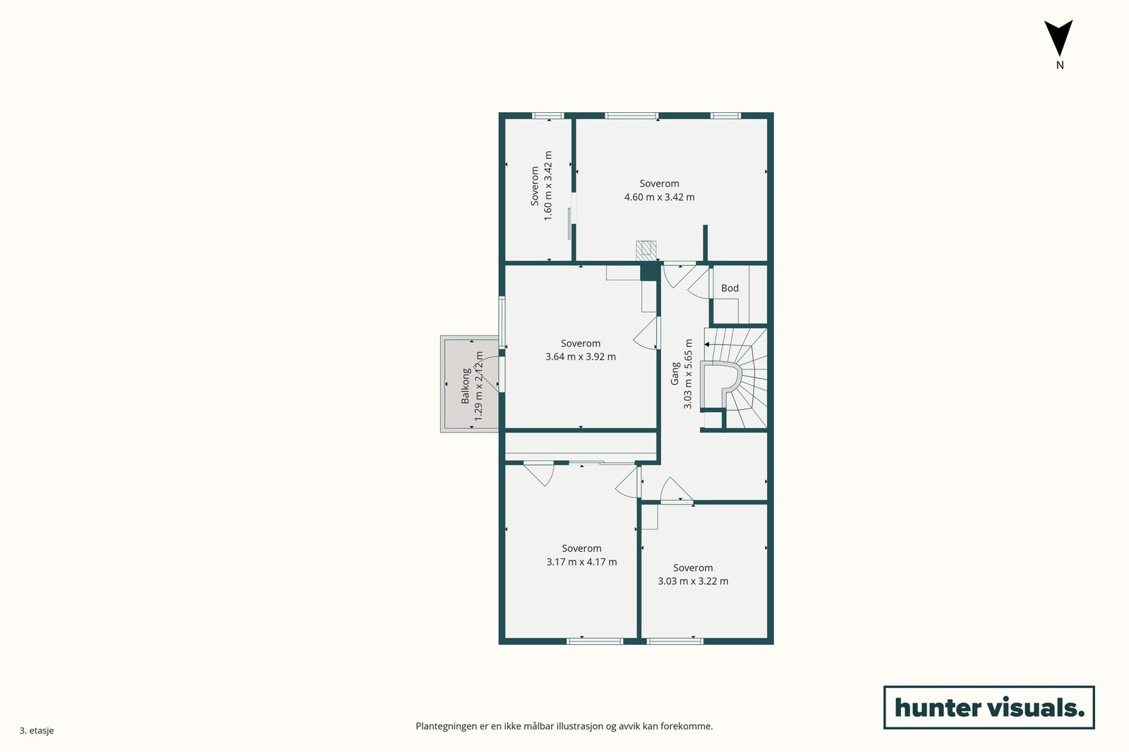 Planskisse loft Galleribilde