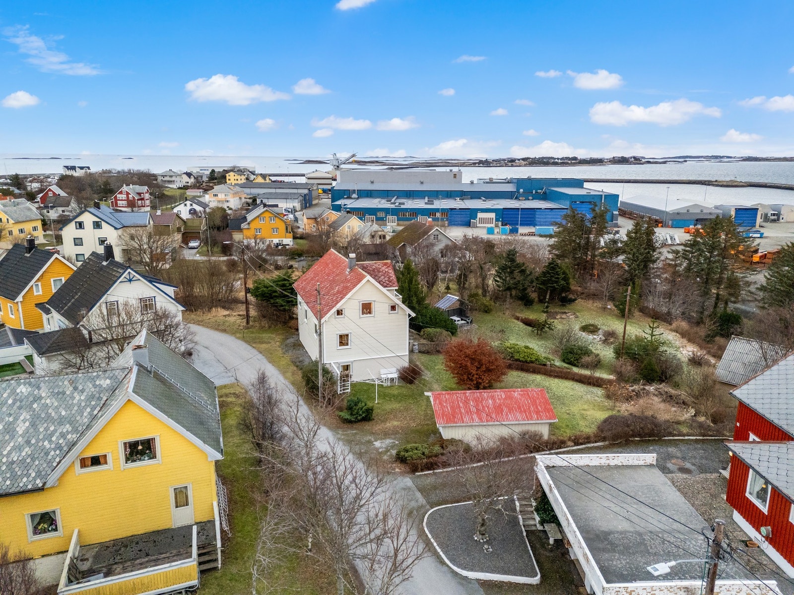 Dronebilde av området Galleribilde