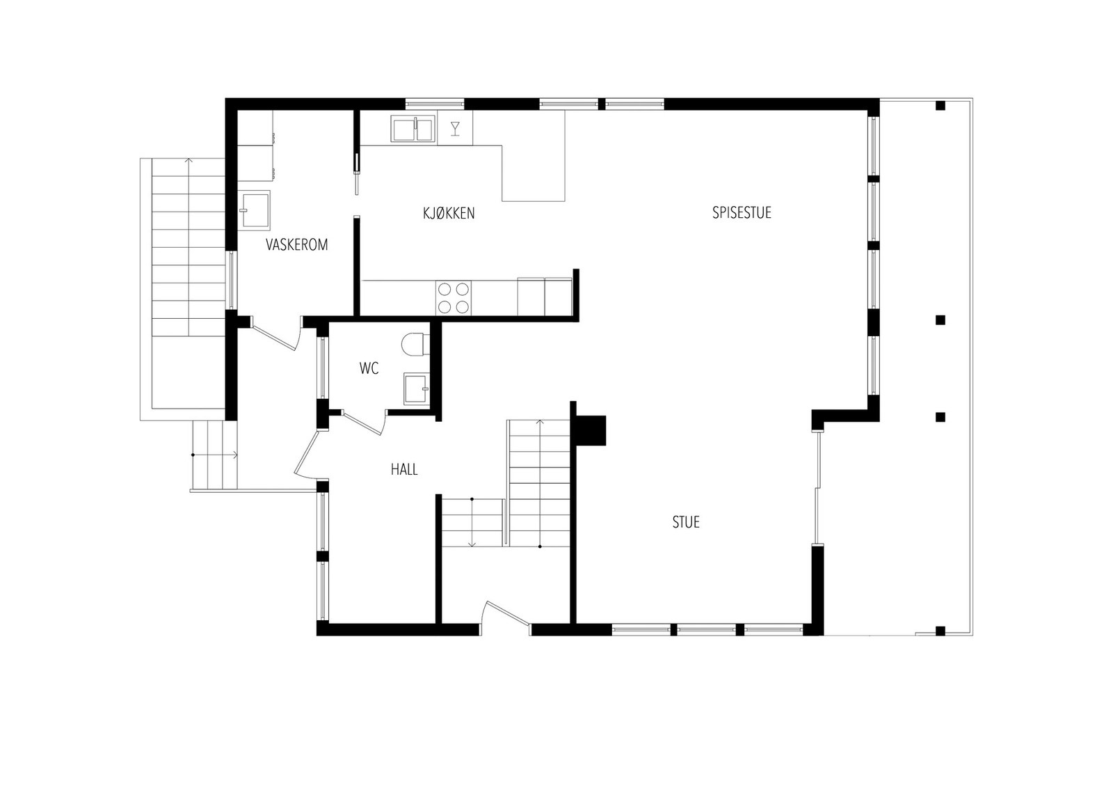 Plantegning første etasje. Galleribilde